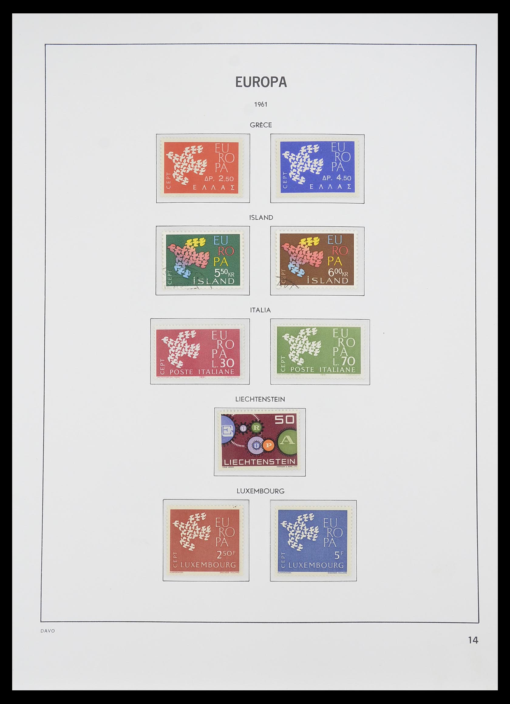 33530 014 - Postzegelverzameling 33530 Europa CEPT 1949-2013.