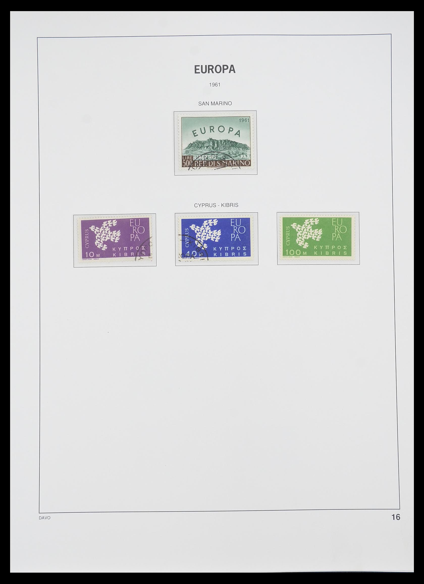 33530 016 - Postzegelverzameling 33530 Europa CEPT 1949-2013.
