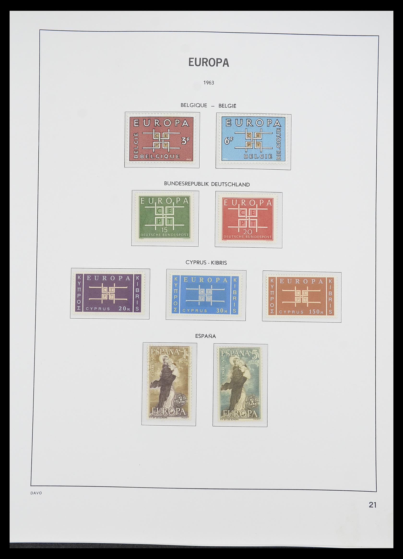 33530 021 - Postzegelverzameling 33530 Europa CEPT 1949-2013.
