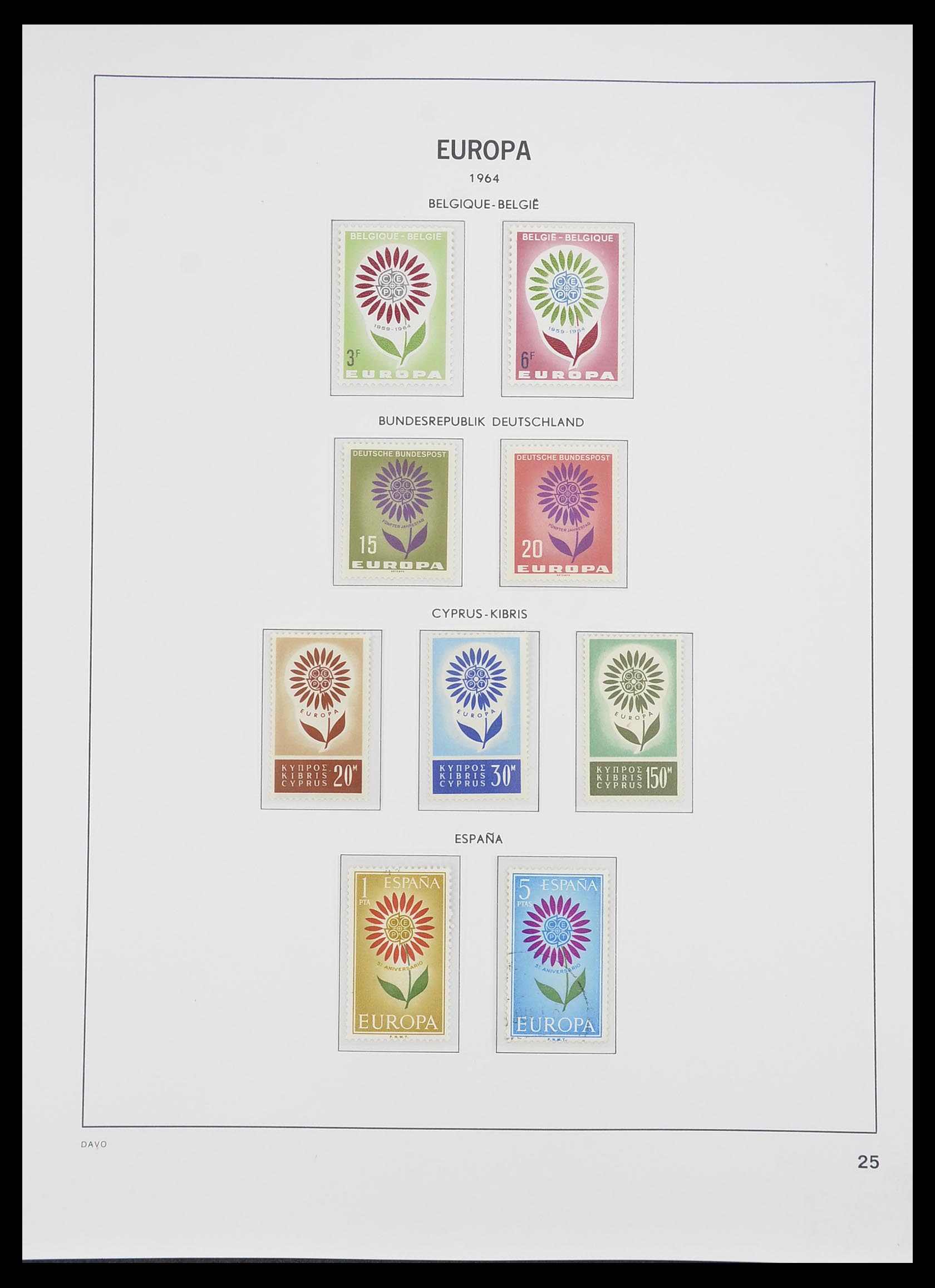 33530 025 - Postzegelverzameling 33530 Europa CEPT 1949-2013.