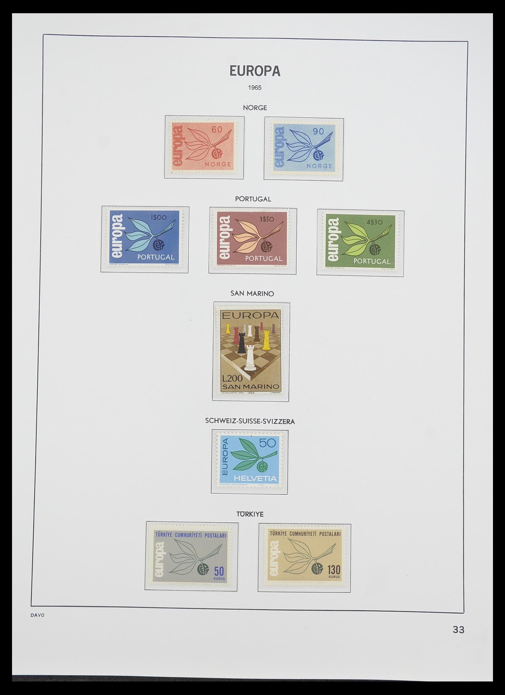 33530 033 - Postzegelverzameling 33530 Europa CEPT 1949-2013.