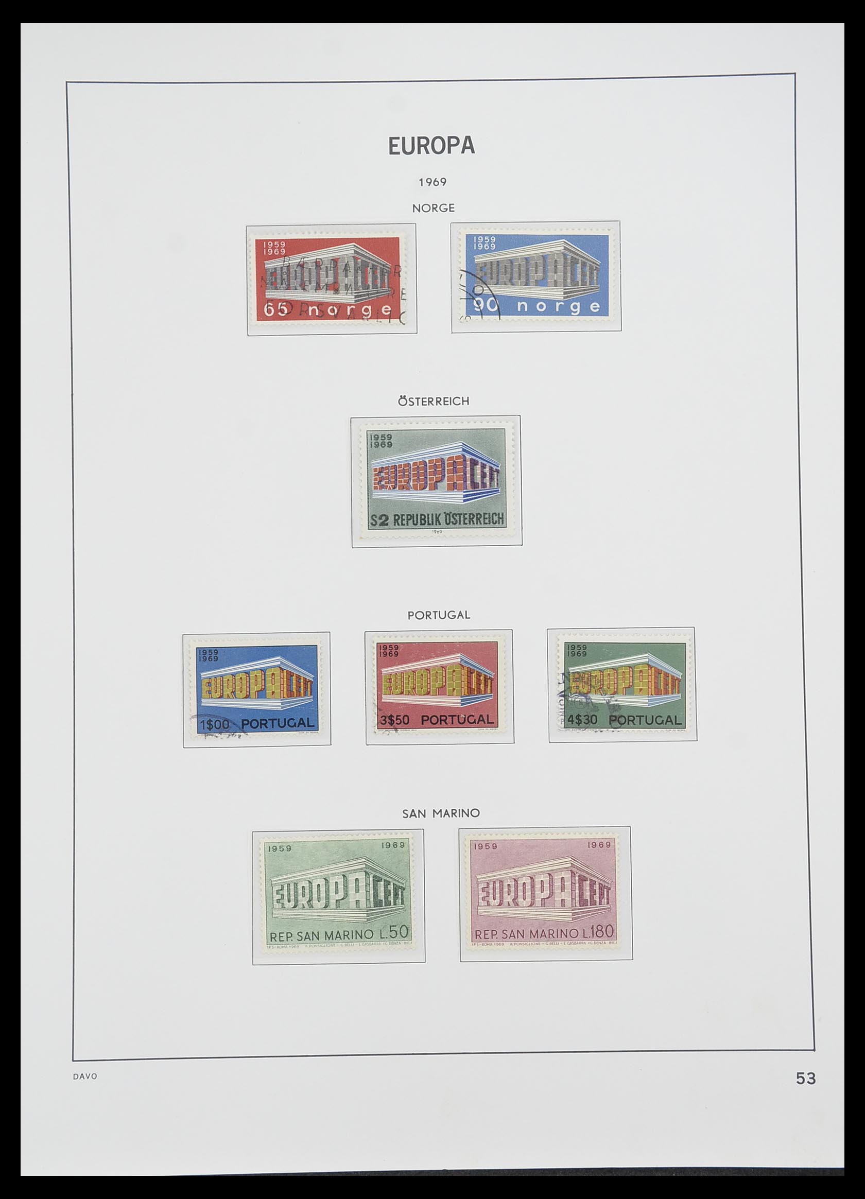 33530 053 - Postzegelverzameling 33530 Europa CEPT 1949-2013.