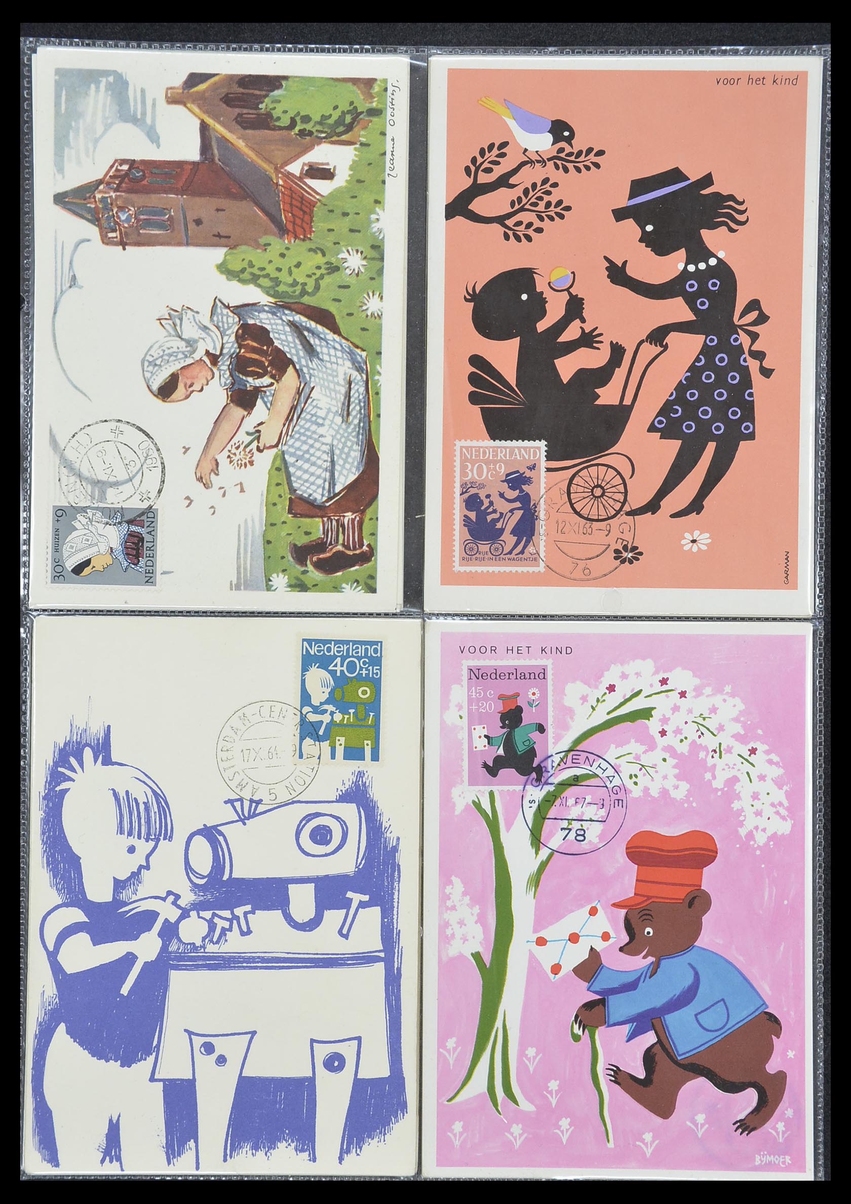 33531 002 - Postzegelverzameling 33531 Nederland maximumkaarten 1928(!)-2006.