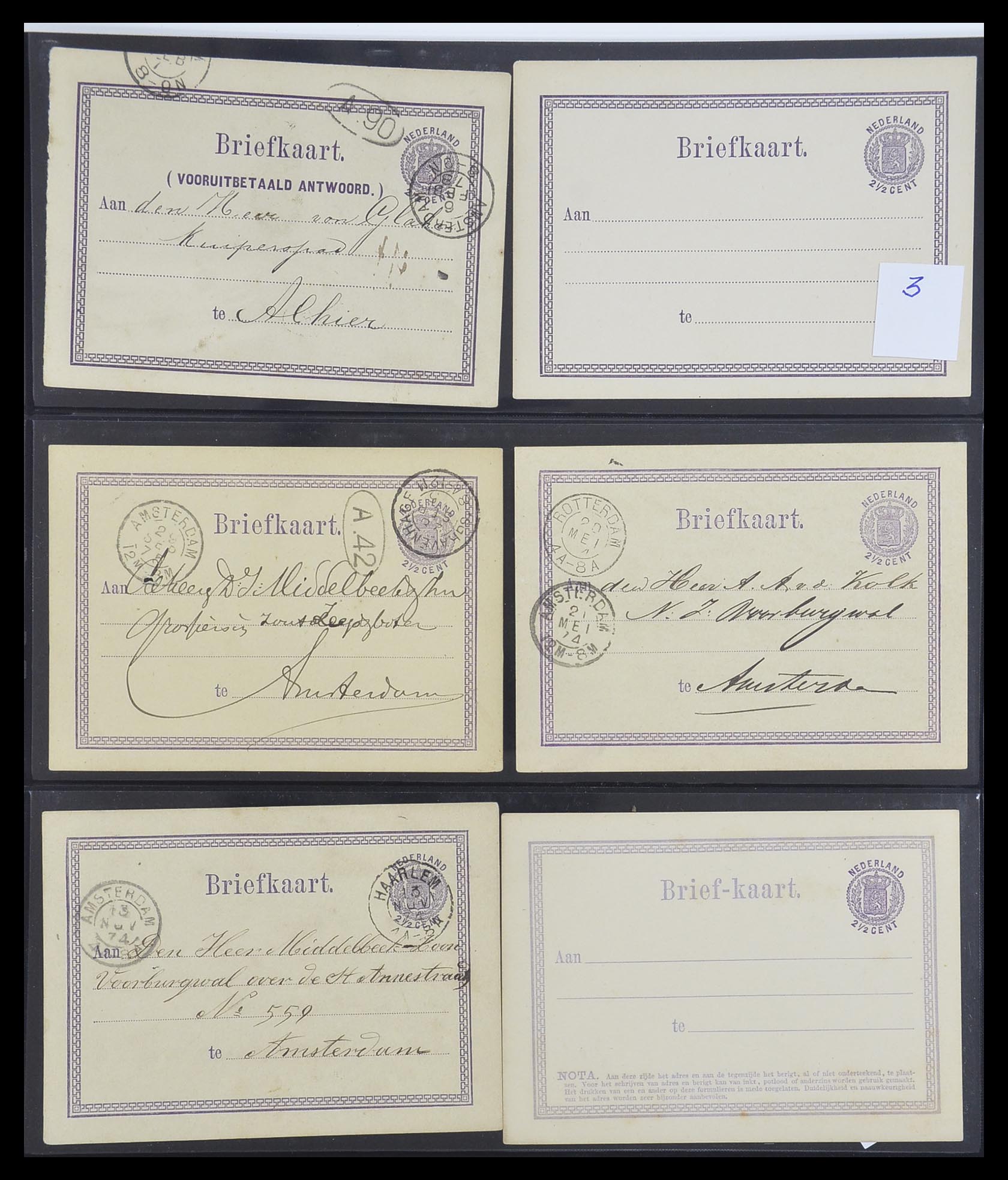 33534 002 - Postzegelverzameling 33534 Nederland postwaardestukken 1871-2010.