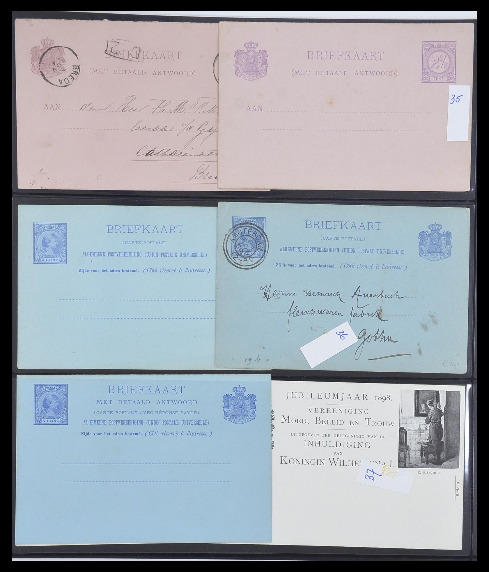 33534 010 - Postzegelverzameling 33534 Nederland postwaardestukken 1871-2010.
