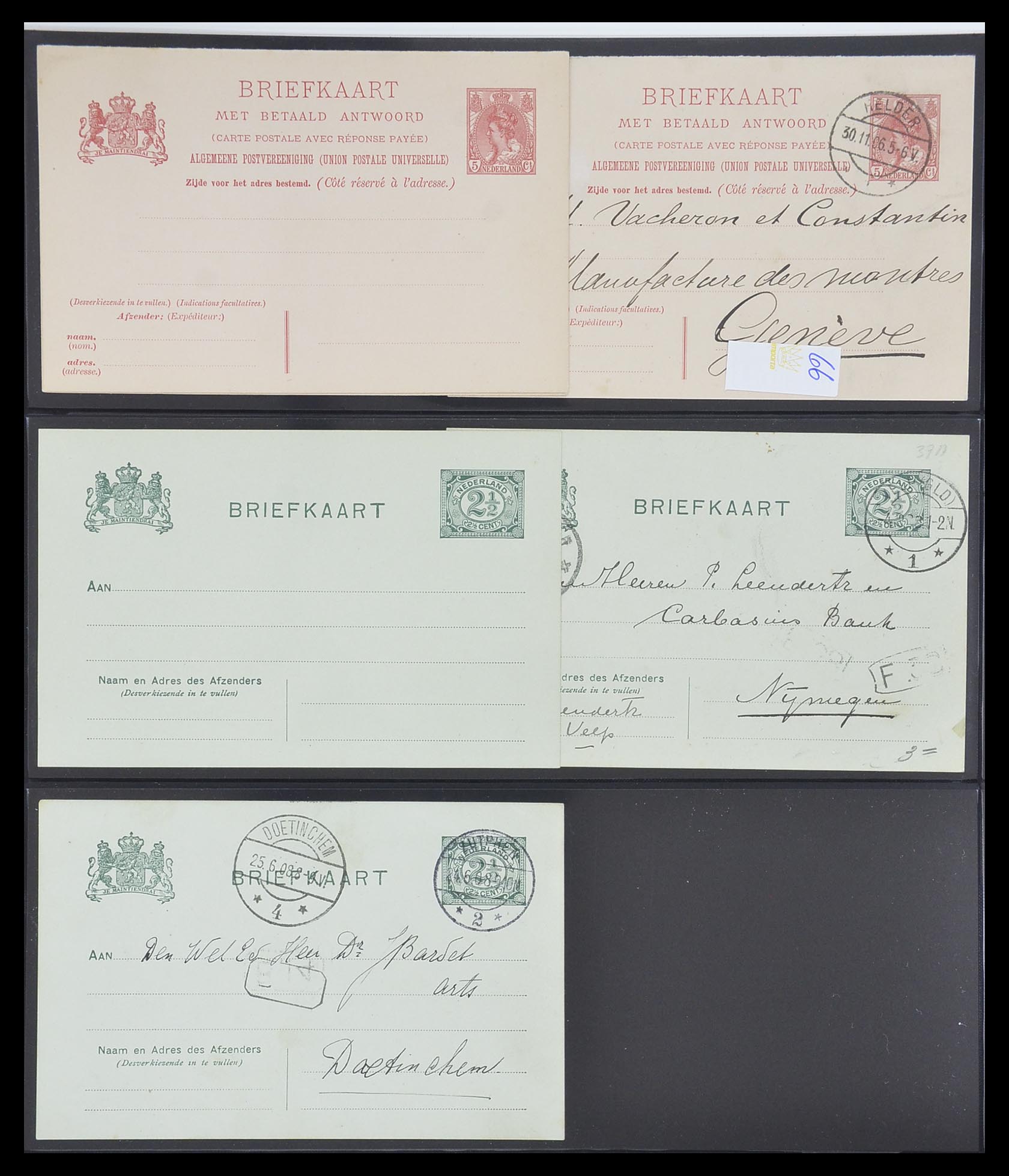 33534 018 - Postzegelverzameling 33534 Nederland postwaardestukken 1871-2010.