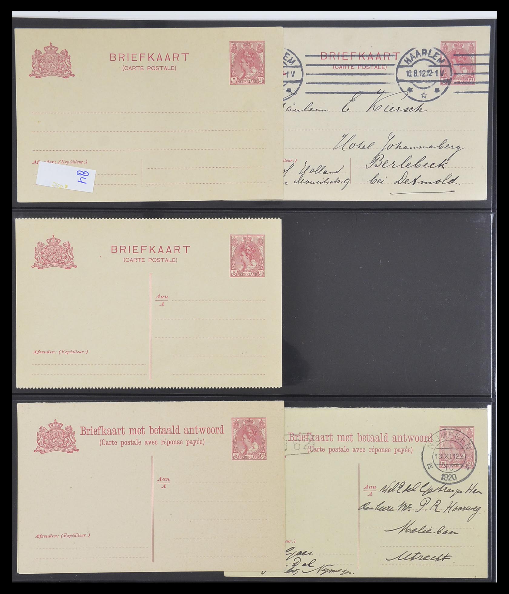 33534 025 - Postzegelverzameling 33534 Nederland postwaardestukken 1871-2010.