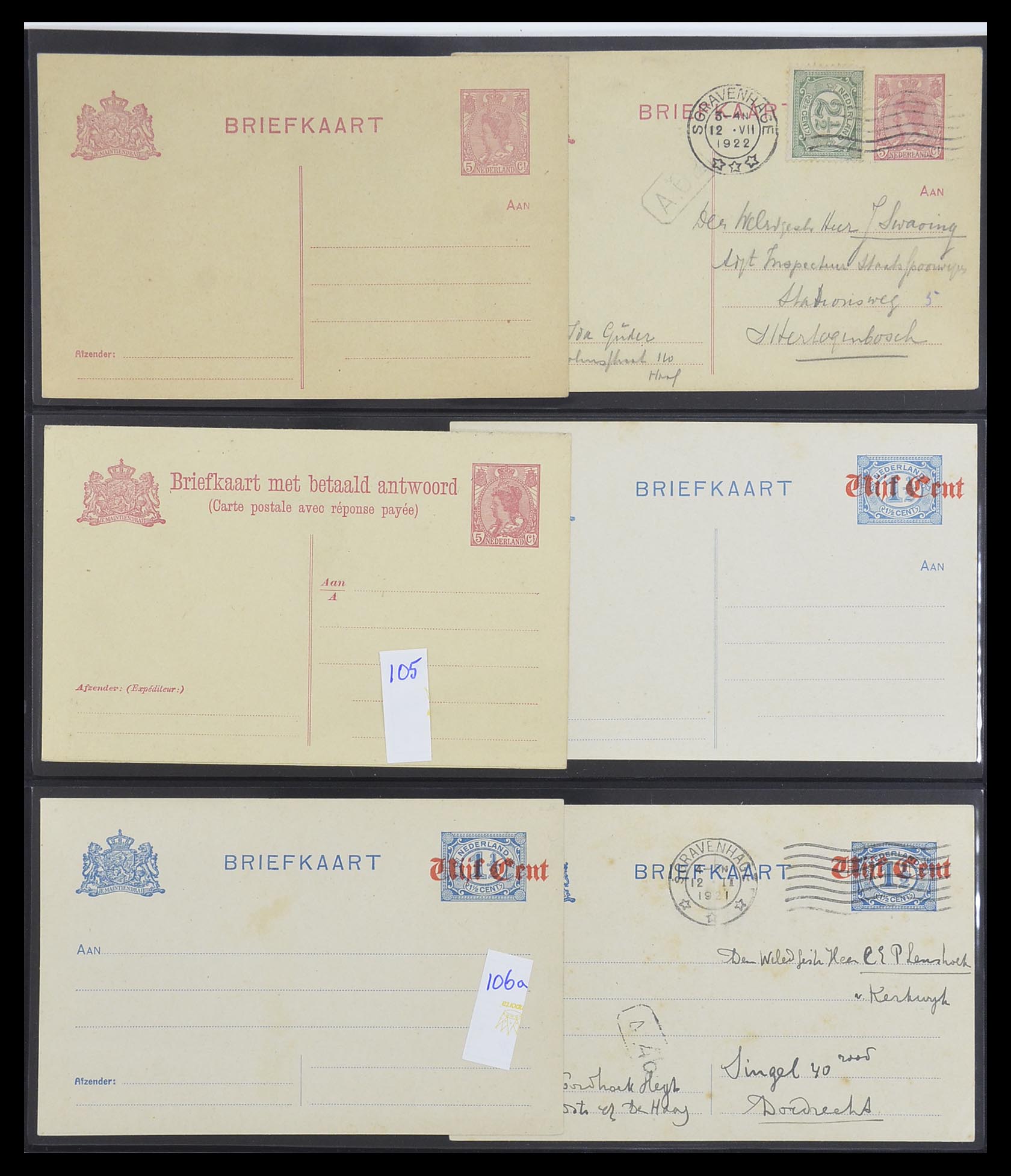 33534 036 - Postzegelverzameling 33534 Nederland postwaardestukken 1871-2010.