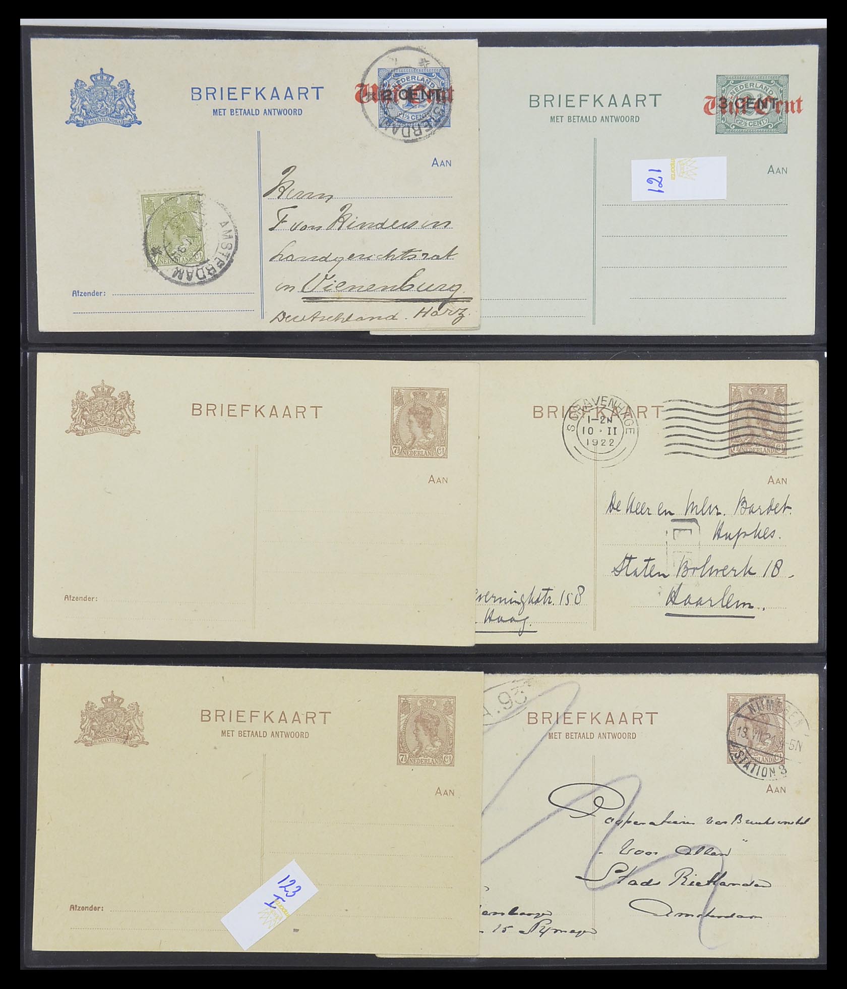 33534 042 - Postzegelverzameling 33534 Nederland postwaardestukken 1871-2010.