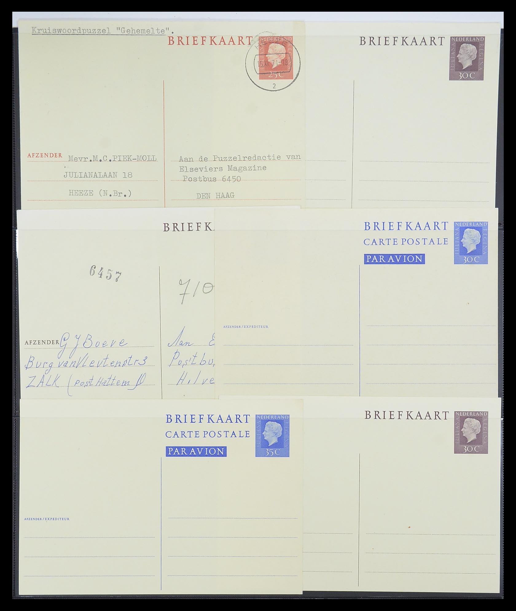 33534 129 - Postzegelverzameling 33534 Nederland postwaardestukken 1871-2010.