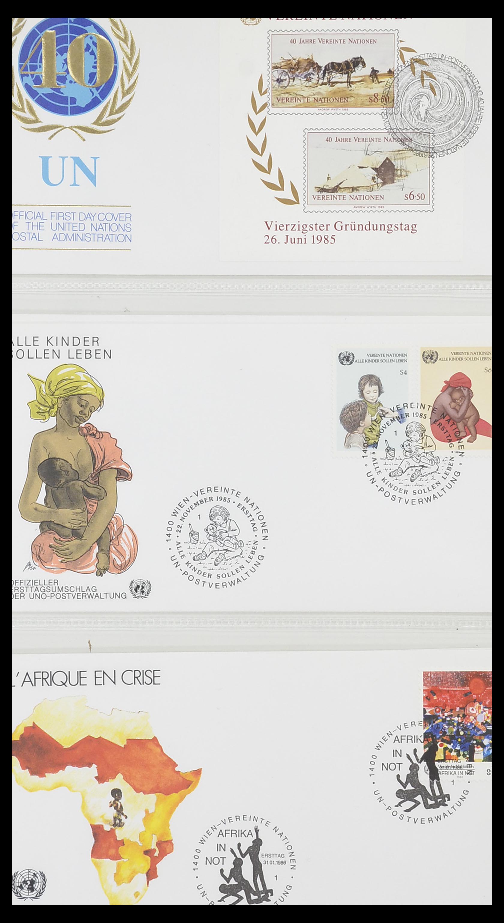 33535 081 - Postzegelverzameling 33535 Verenigde Naties 1951-2008.