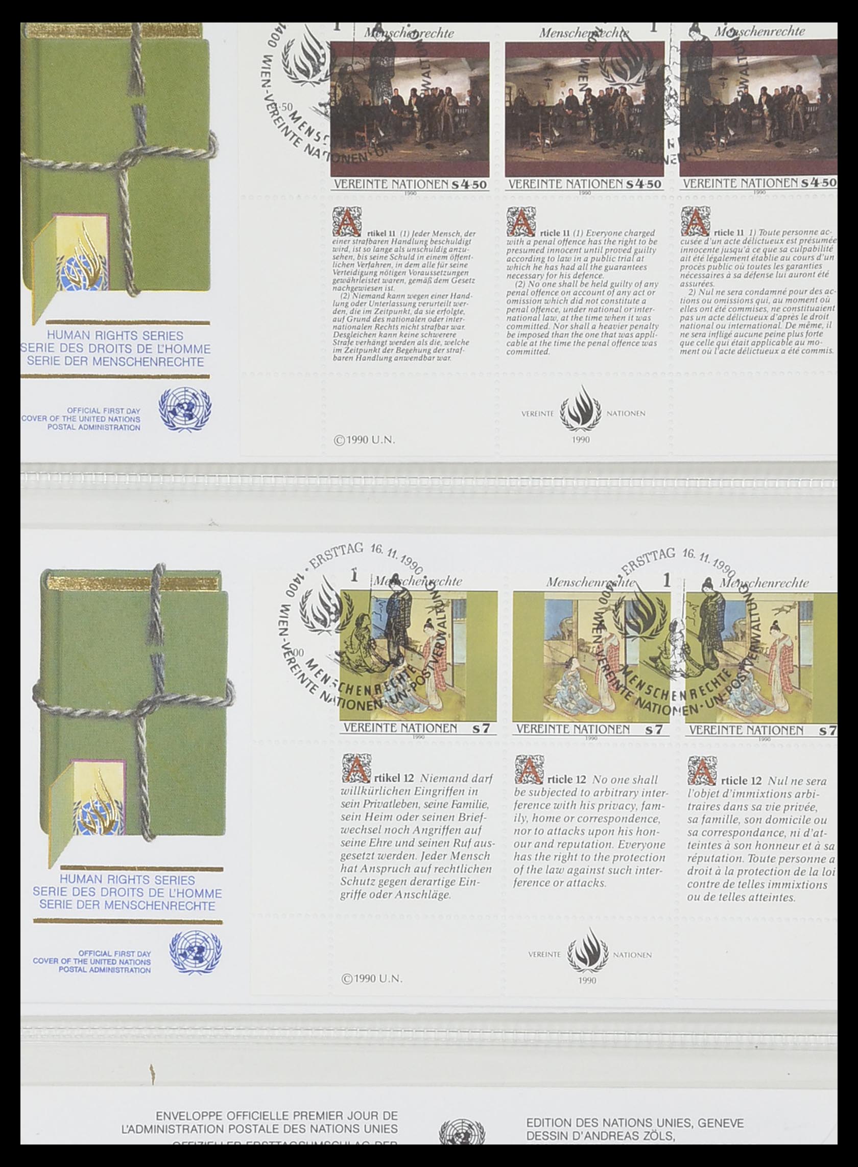 33535 092 - Stamp collection 33535 United Nations 1951-2008.