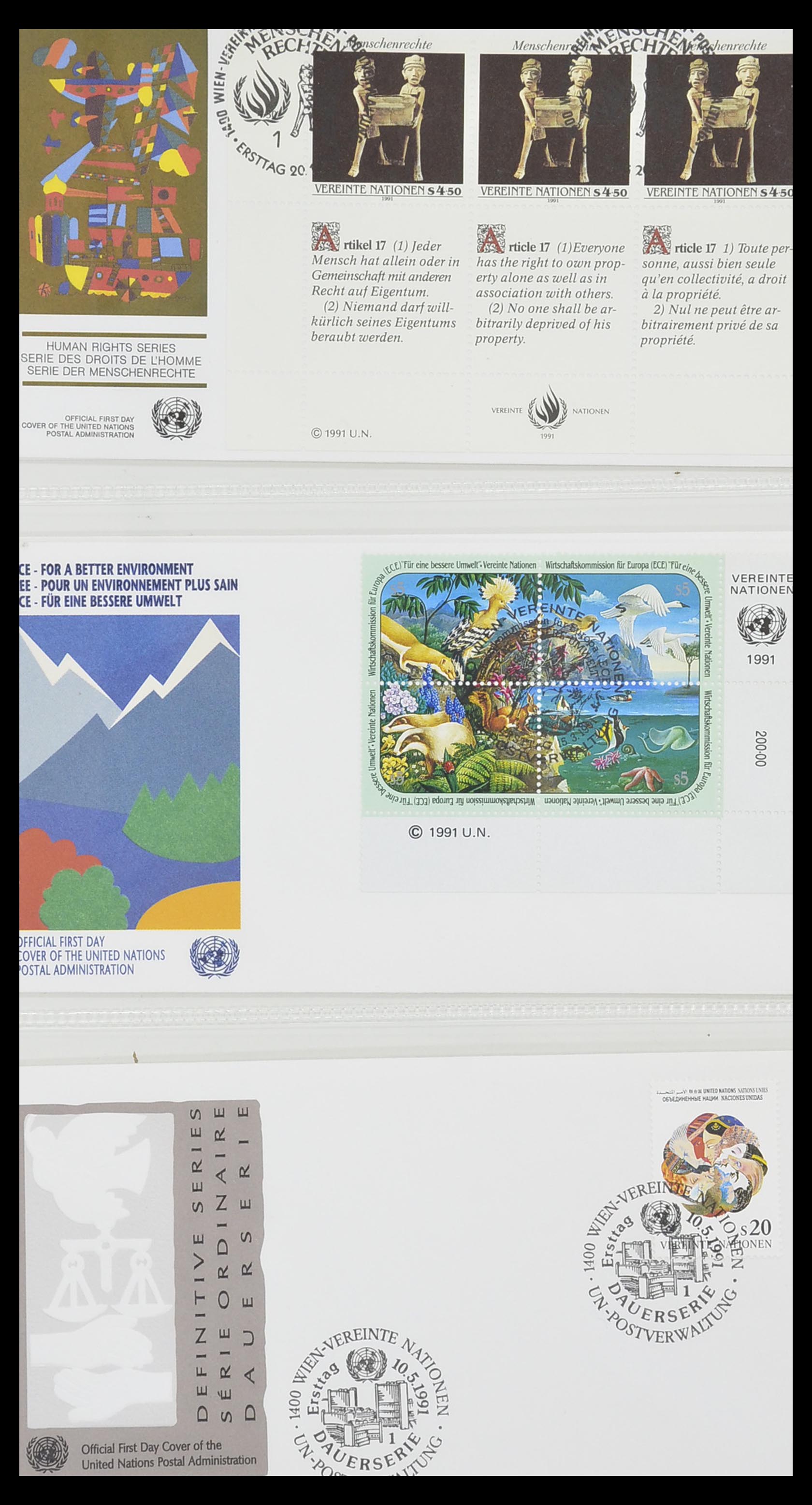 33535 093 - Stamp collection 33535 United Nations 1951-2008.