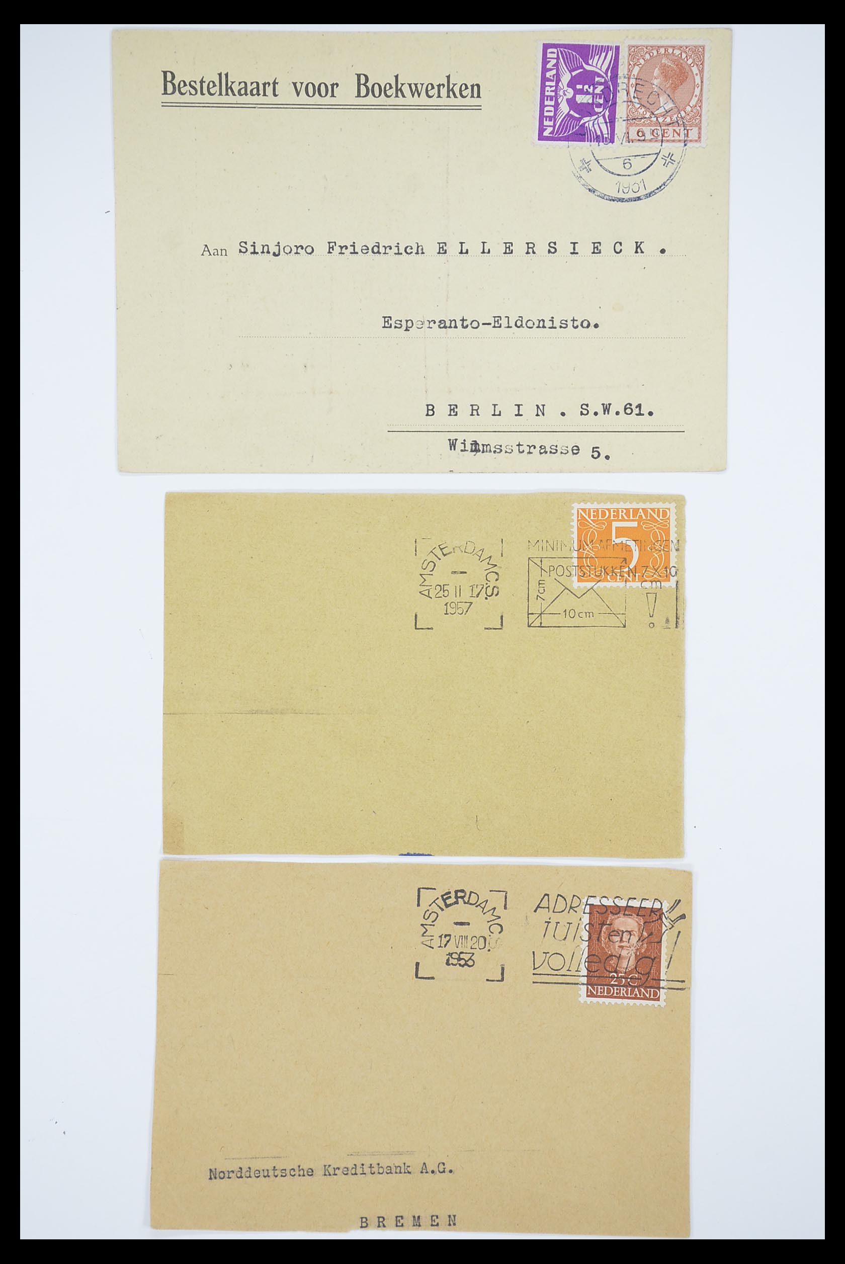 33536 092 - Stamp collection 33536 Netherlands covers 1800-1950.