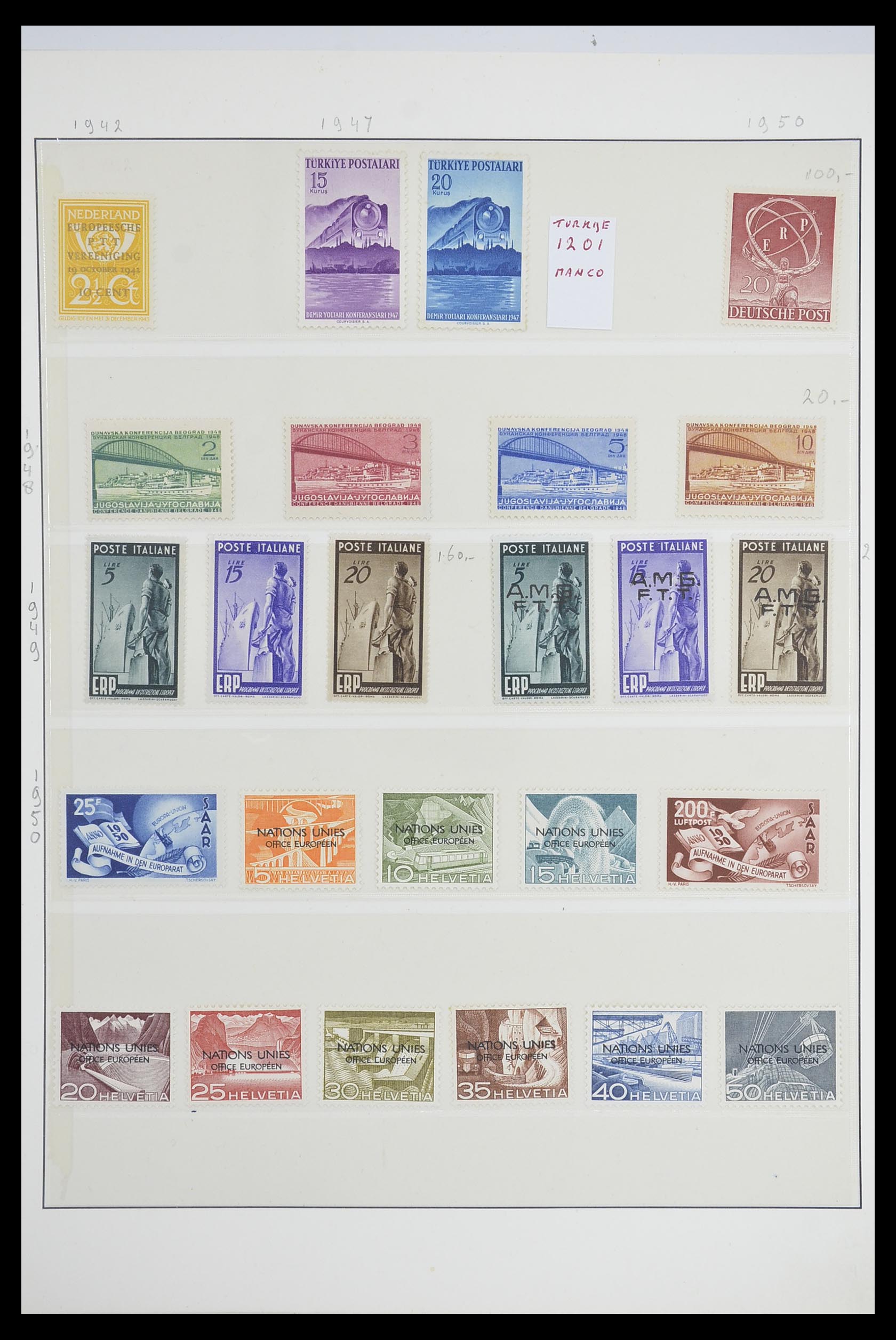 33539 0001 - Postzegelverzameling 33539 Europa CEPT 1942-2008.