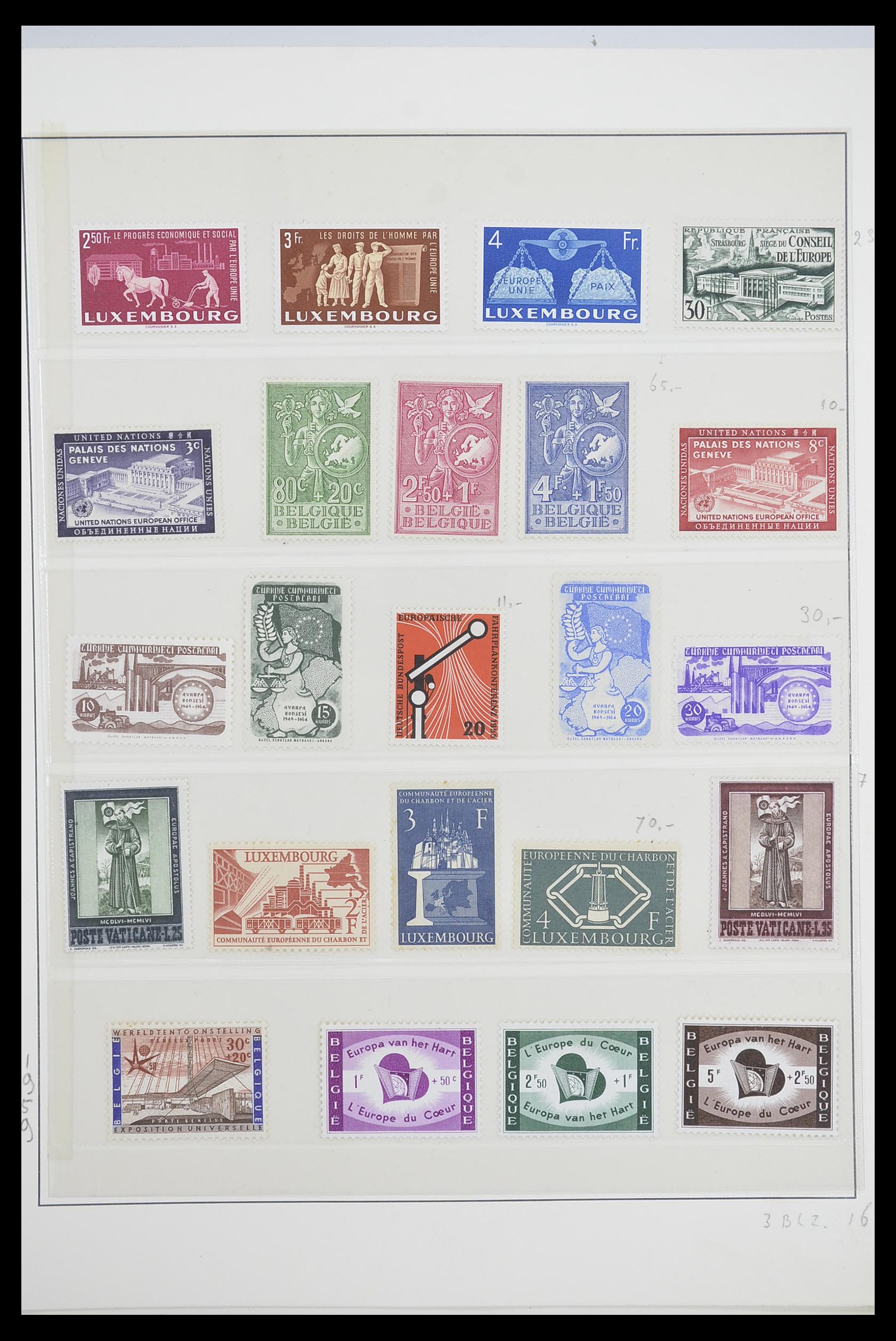 33539 0003 - Postzegelverzameling 33539 Europa CEPT 1942-2008.