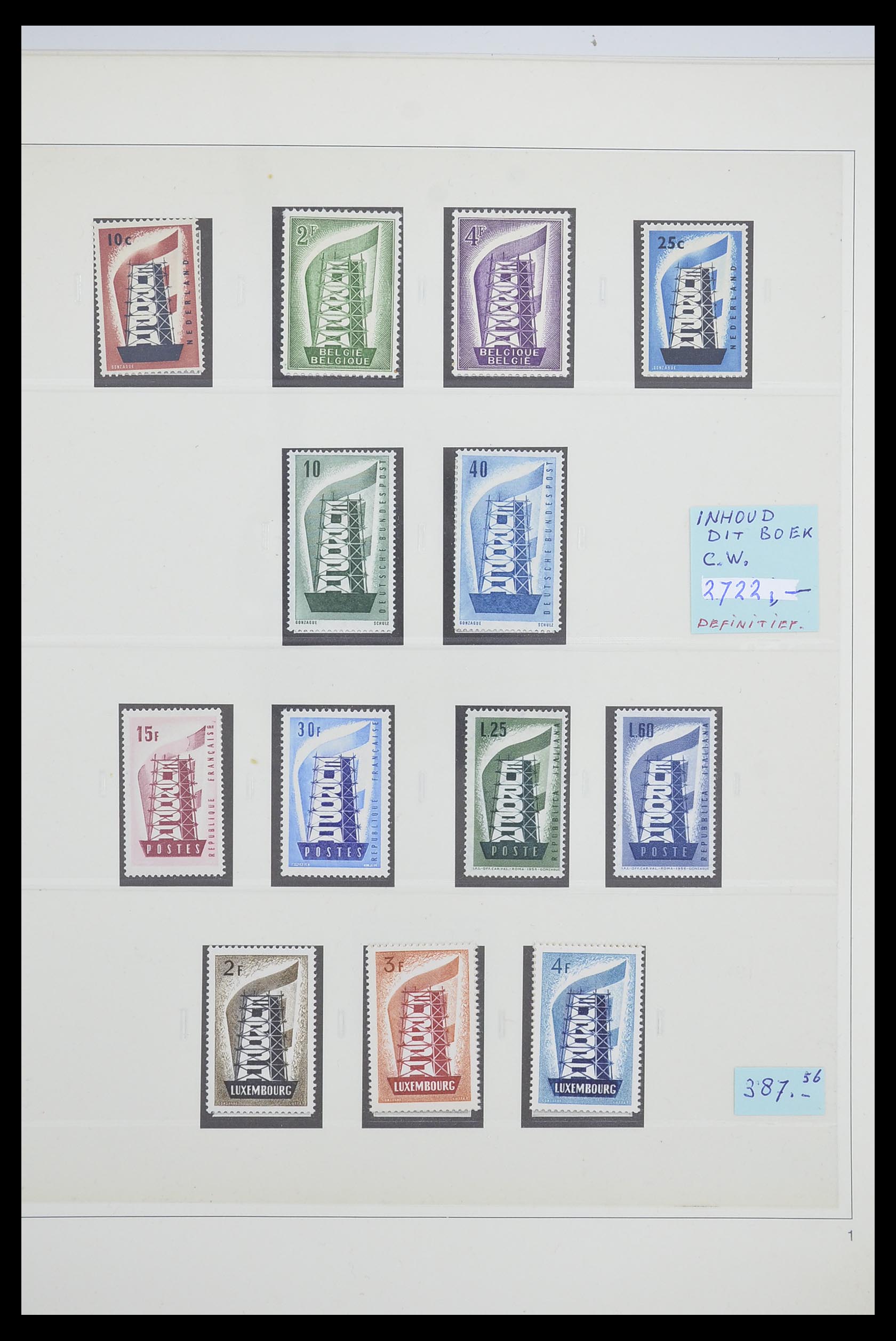 33539 0004 - Postzegelverzameling 33539 Europa CEPT 1942-2008.