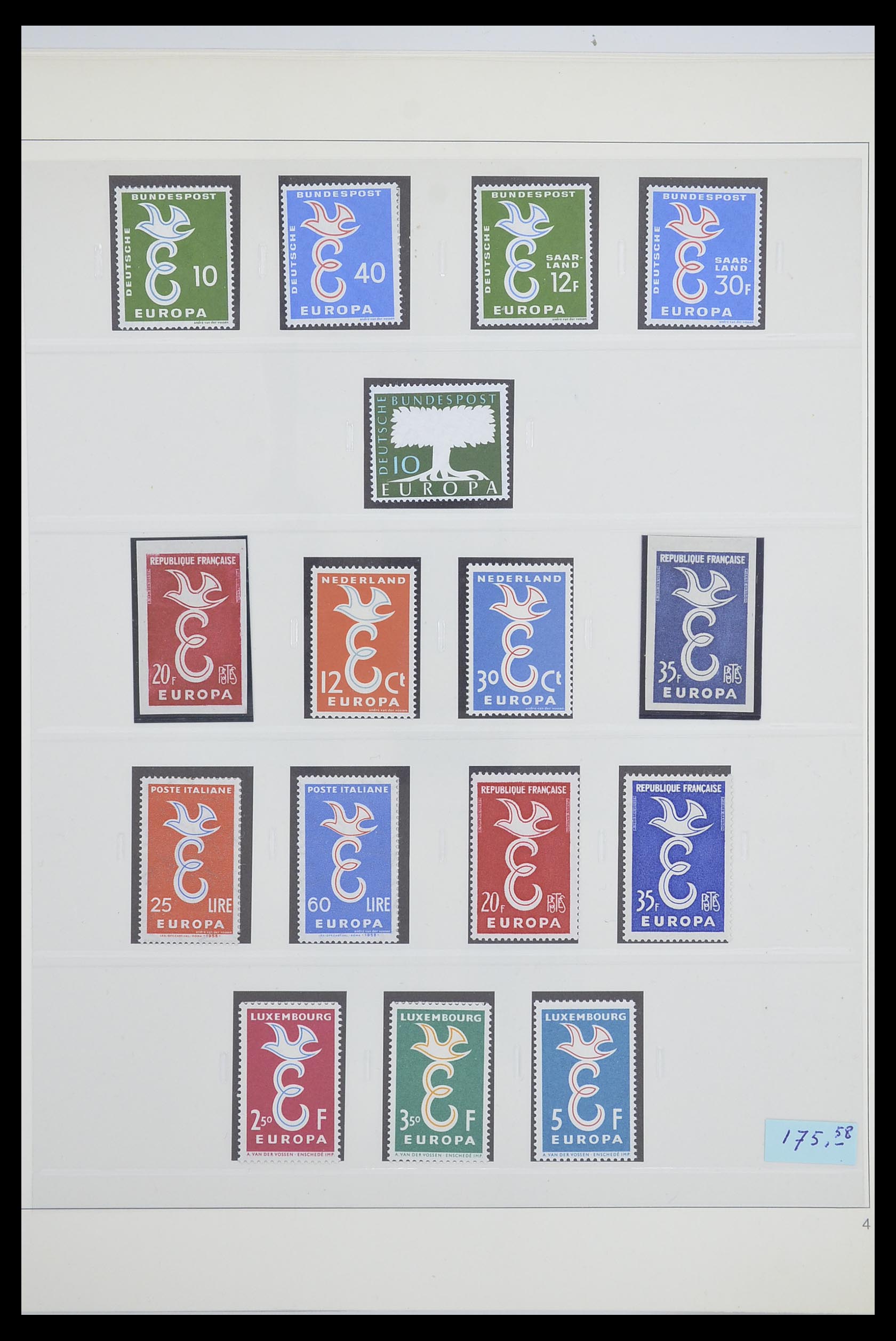 33539 0007 - Postzegelverzameling 33539 Europa CEPT 1942-2008.