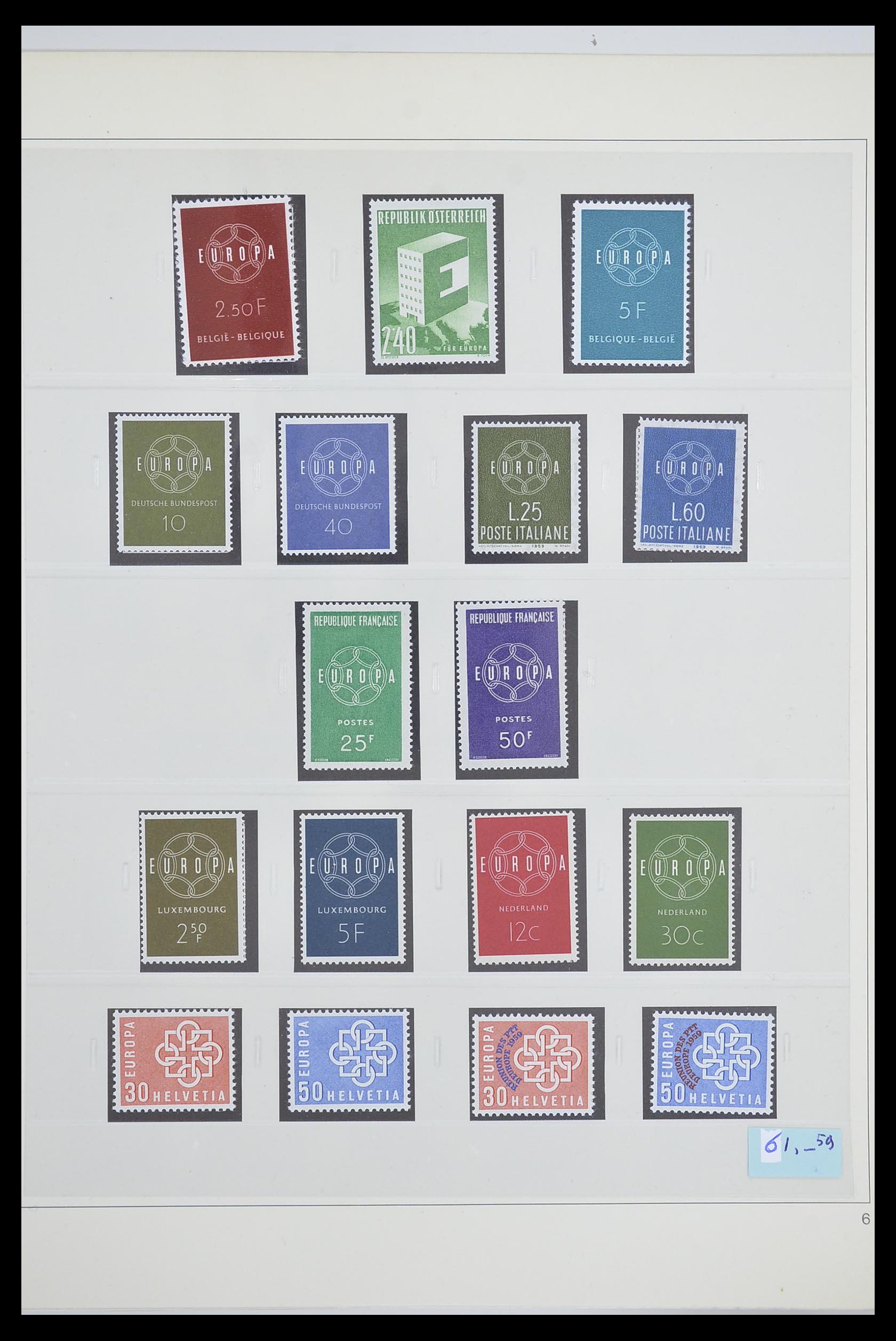 33539 0009 - Postzegelverzameling 33539 Europa CEPT 1942-2008.