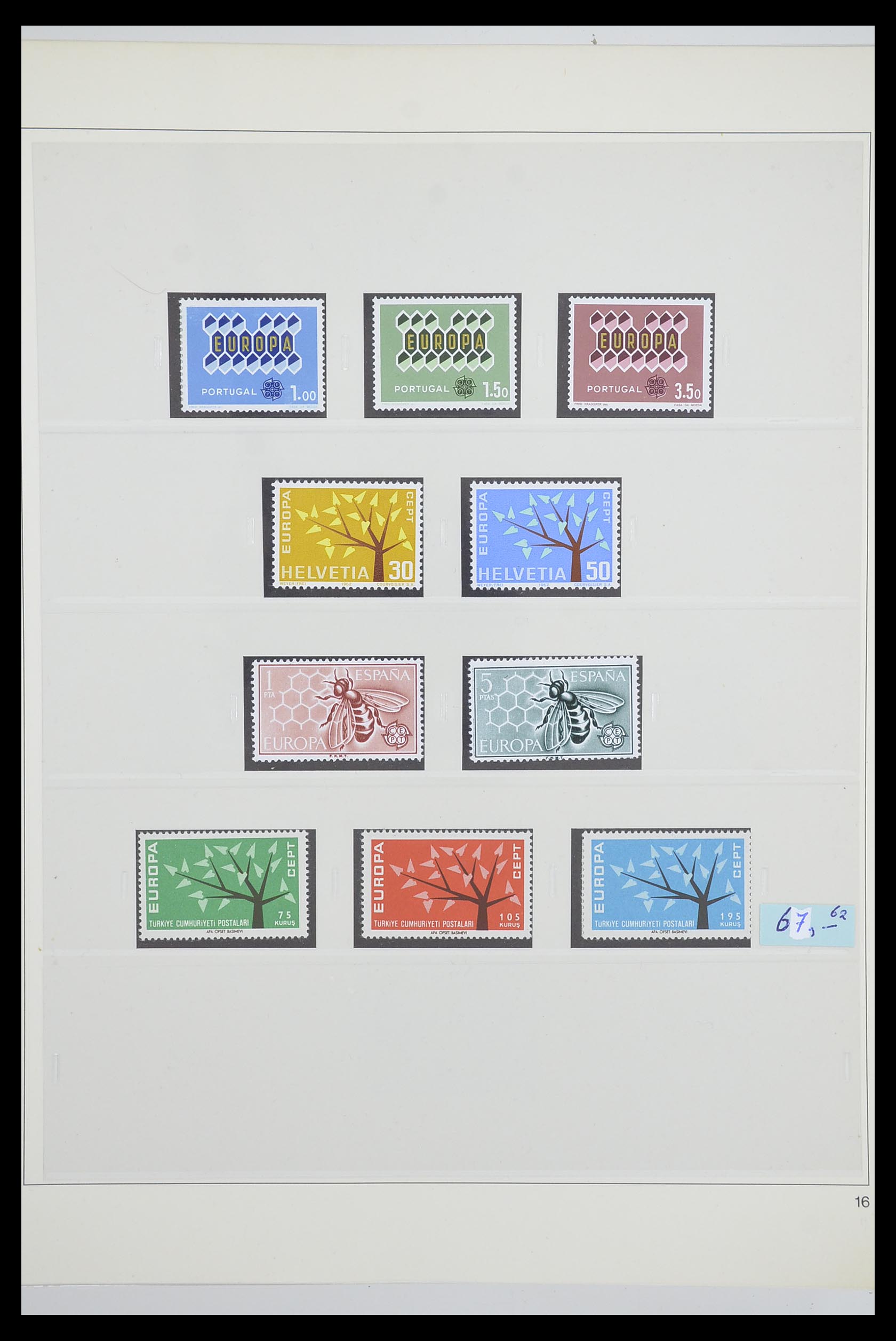 33539 0020 - Postzegelverzameling 33539 Europa CEPT 1942-2008.