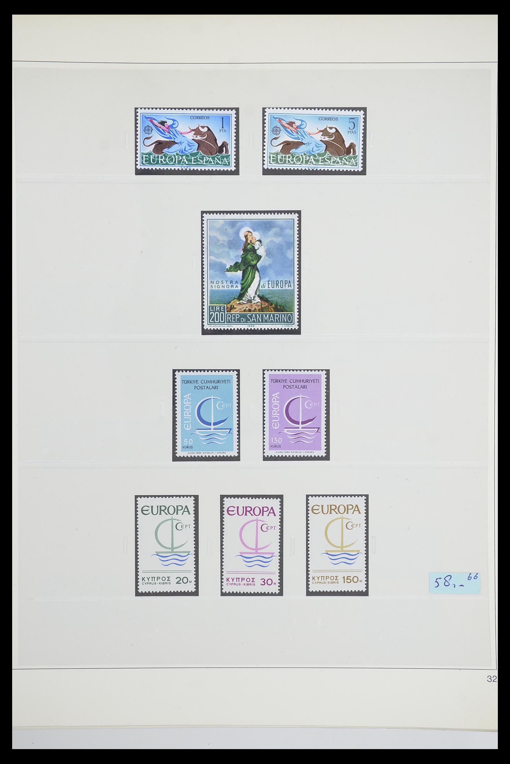 33539 0037 - Postzegelverzameling 33539 Europa CEPT 1942-2008.