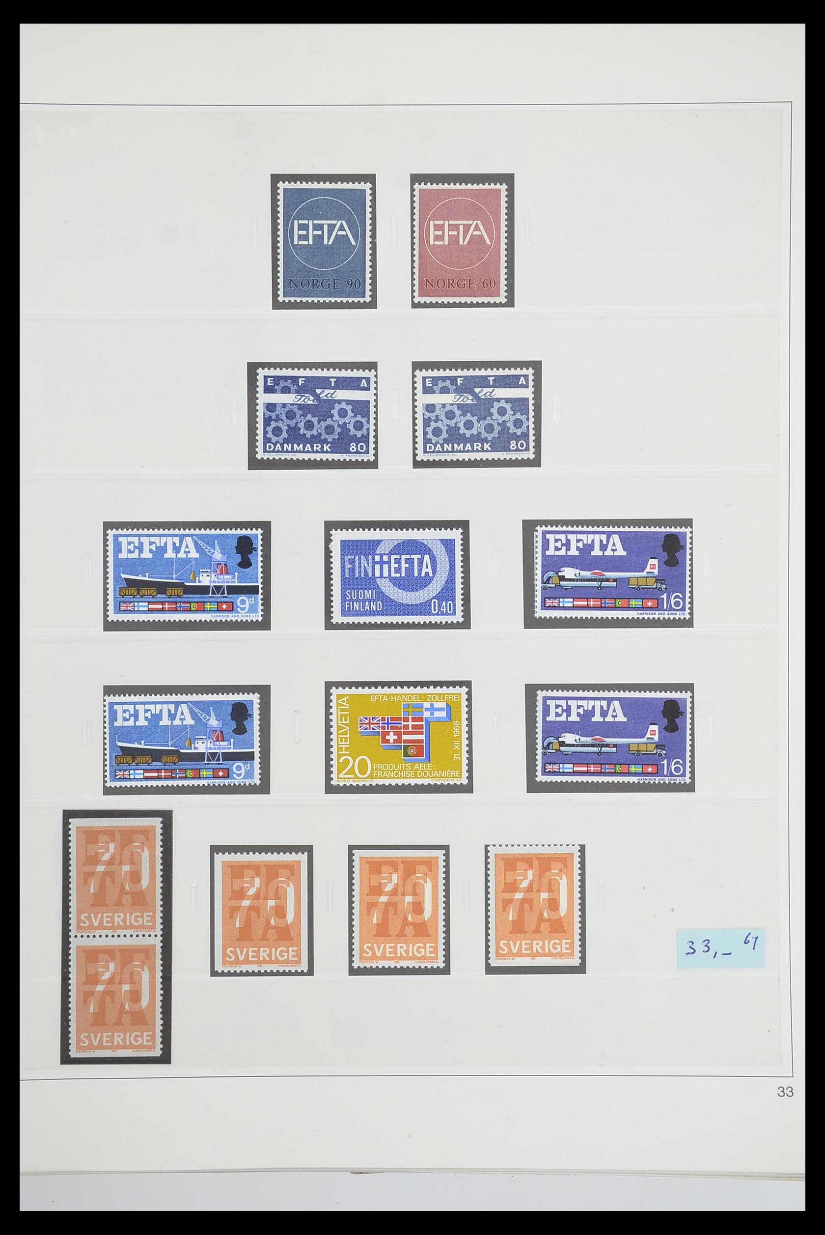 33539 0044 - Postzegelverzameling 33539 Europa CEPT 1942-2008.
