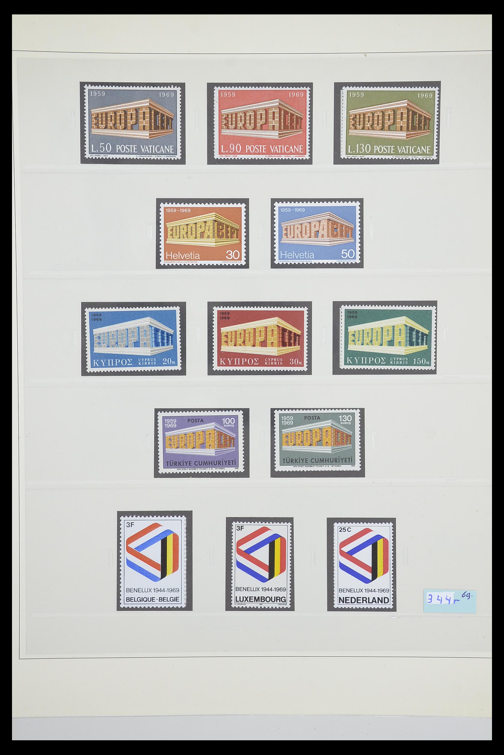 33539 0055 - Postzegelverzameling 33539 Europa CEPT 1942-2008.
