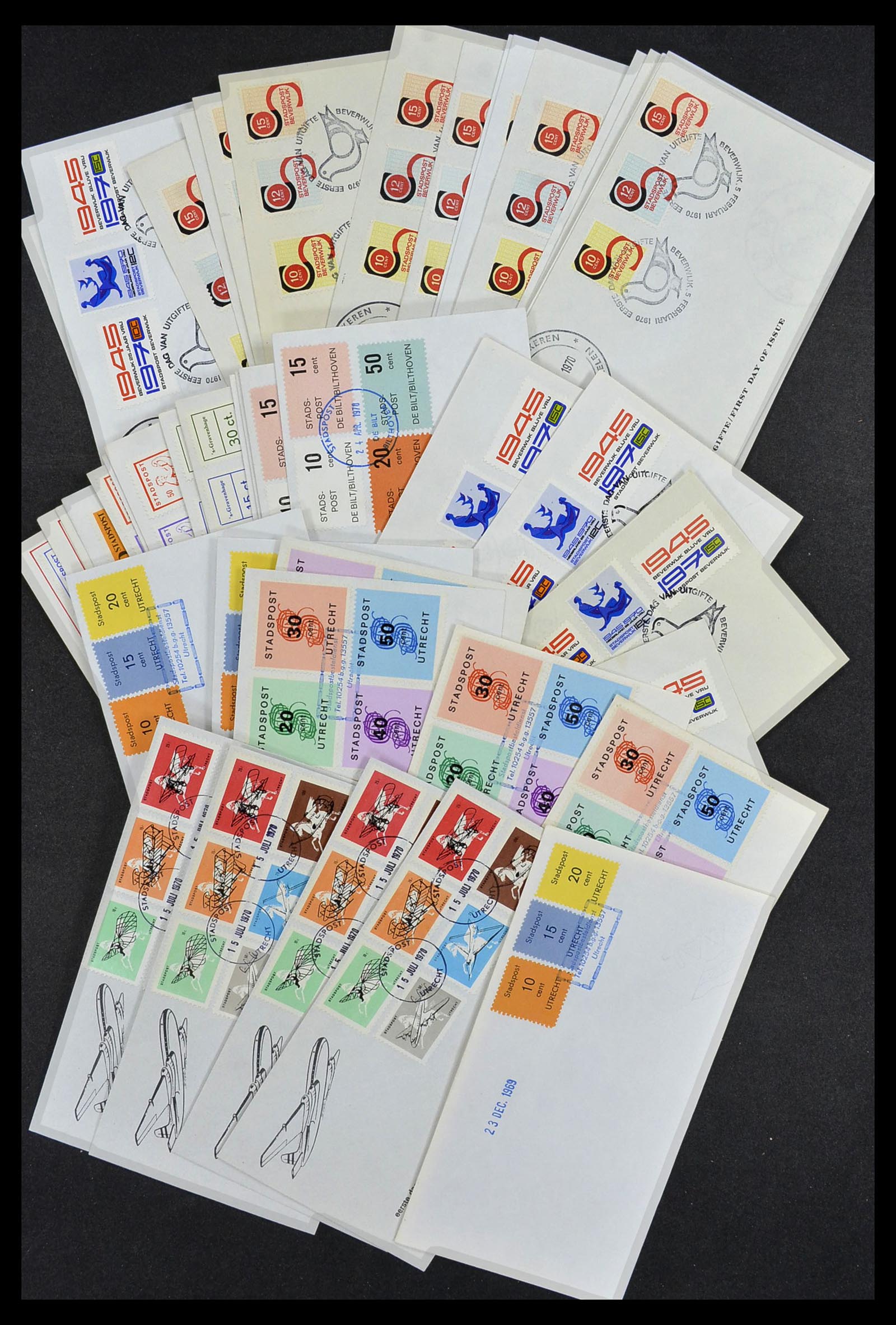 33544 015 - Postzegelverzameling 33544 Nederland stadspost brieven 1970-2019!