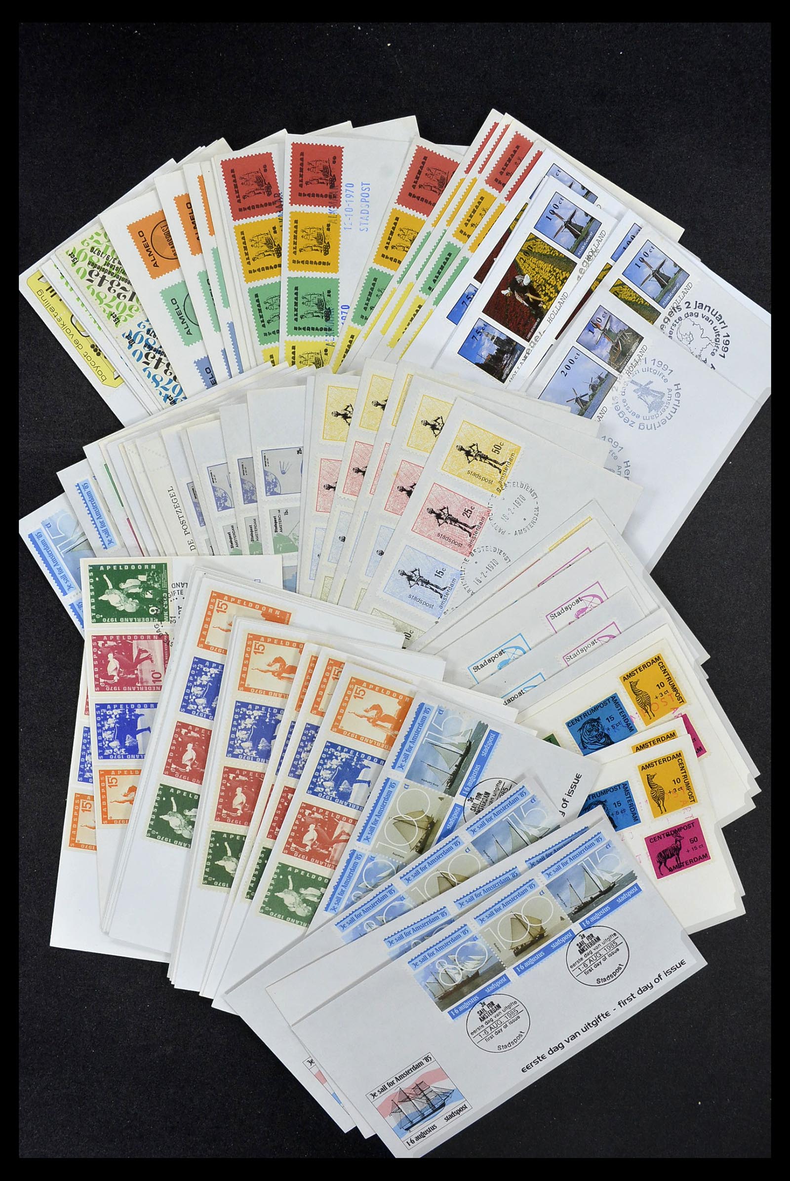 33544 018 - Postzegelverzameling 33544 Nederland stadspost brieven 1970-2019!