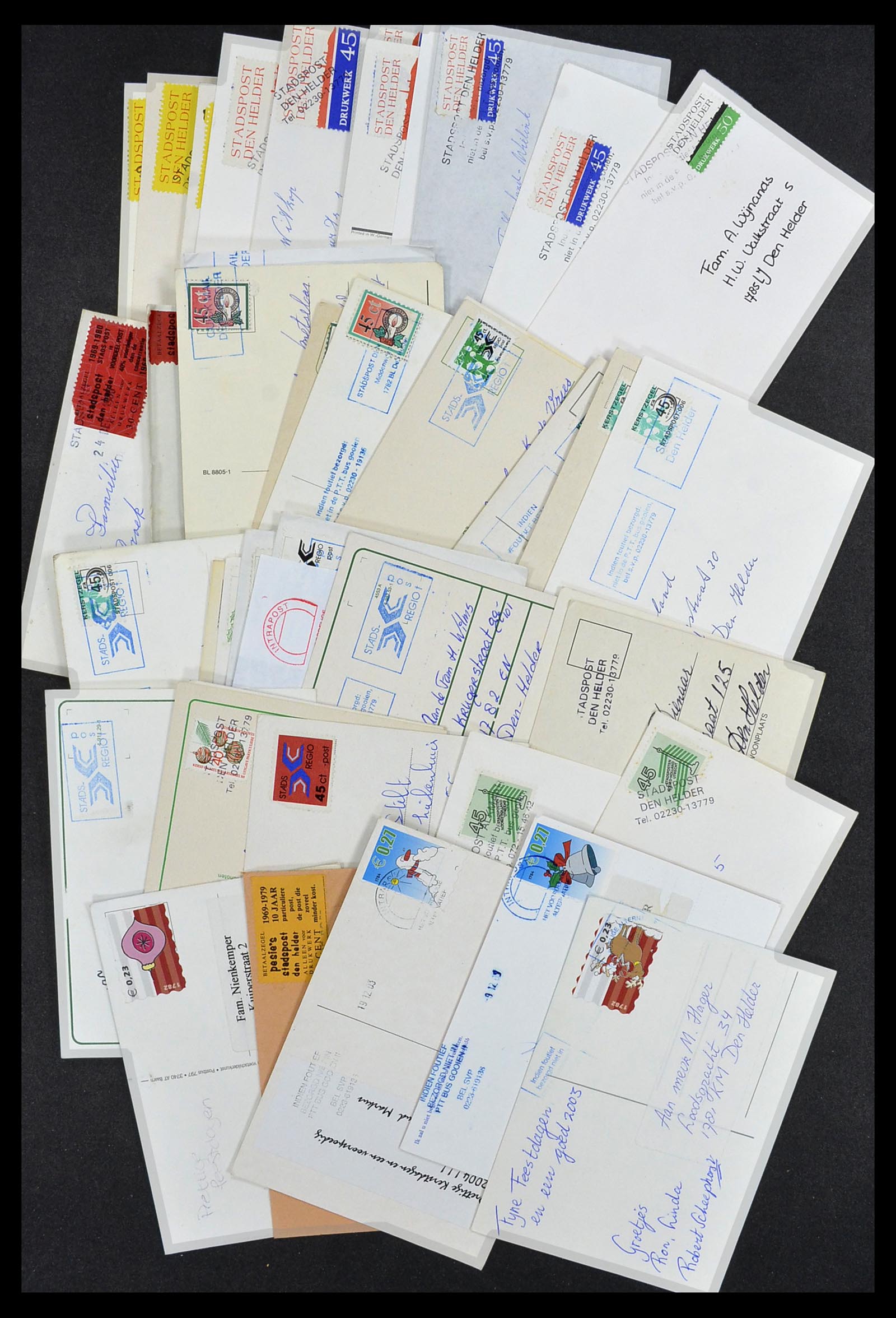 33544 022 - Postzegelverzameling 33544 Nederland stadspost brieven 1970-2019!