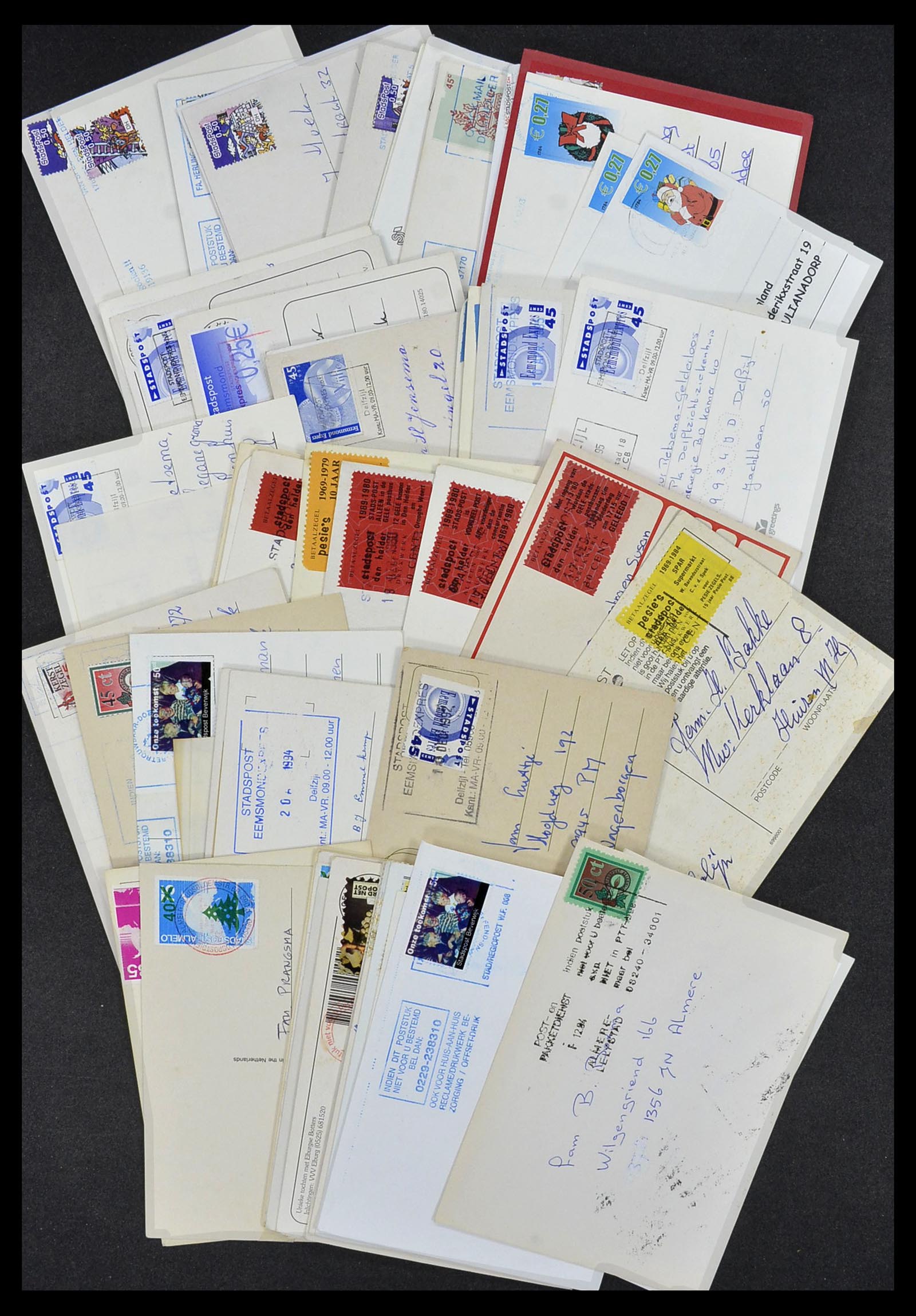 33544 023 - Postzegelverzameling 33544 Nederland stadspost brieven 1970-2019!