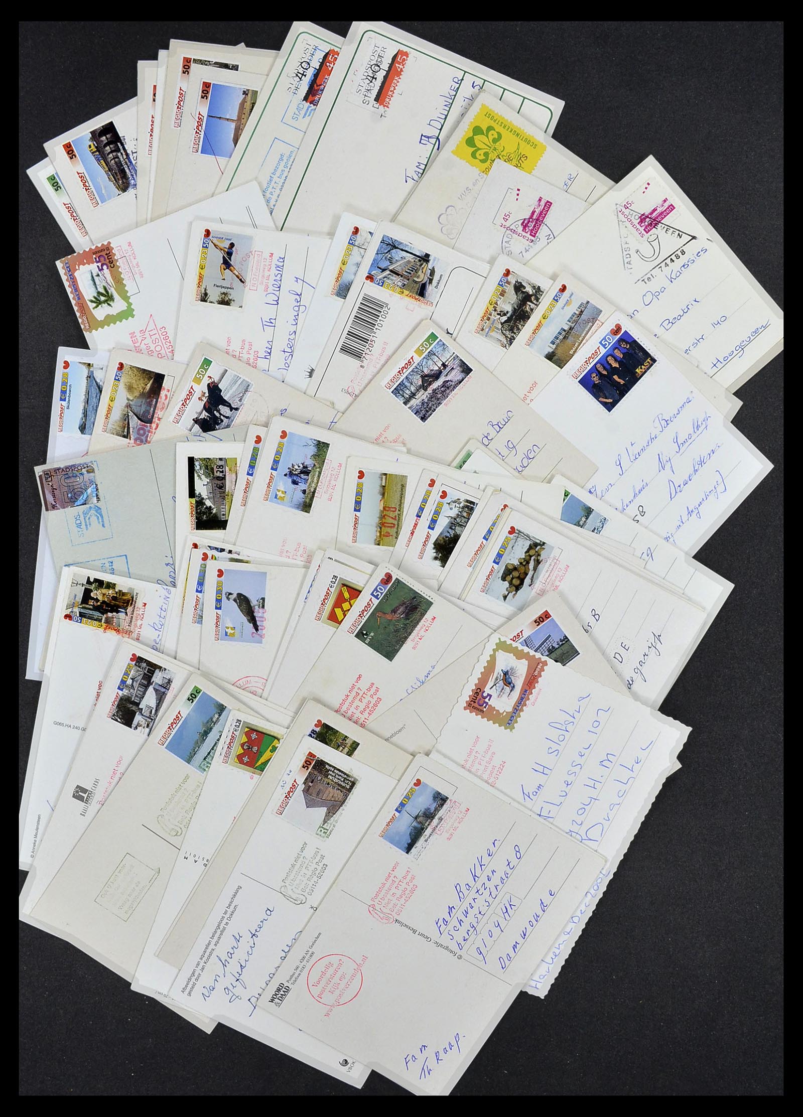 33544 025 - Postzegelverzameling 33544 Nederland stadspost brieven 1970-2019!