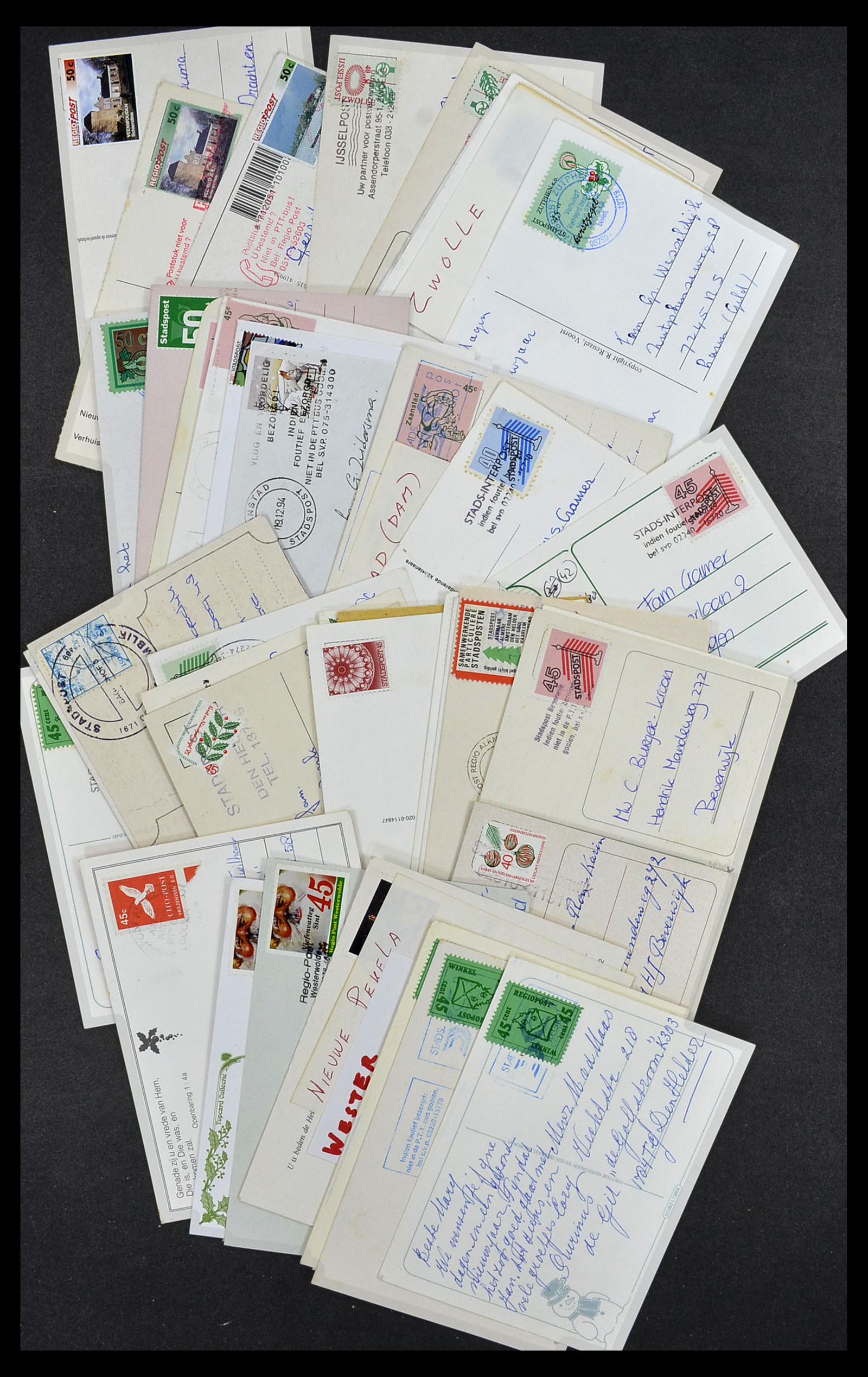 33544 030 - Postzegelverzameling 33544 Nederland stadspost brieven 1970-2019!