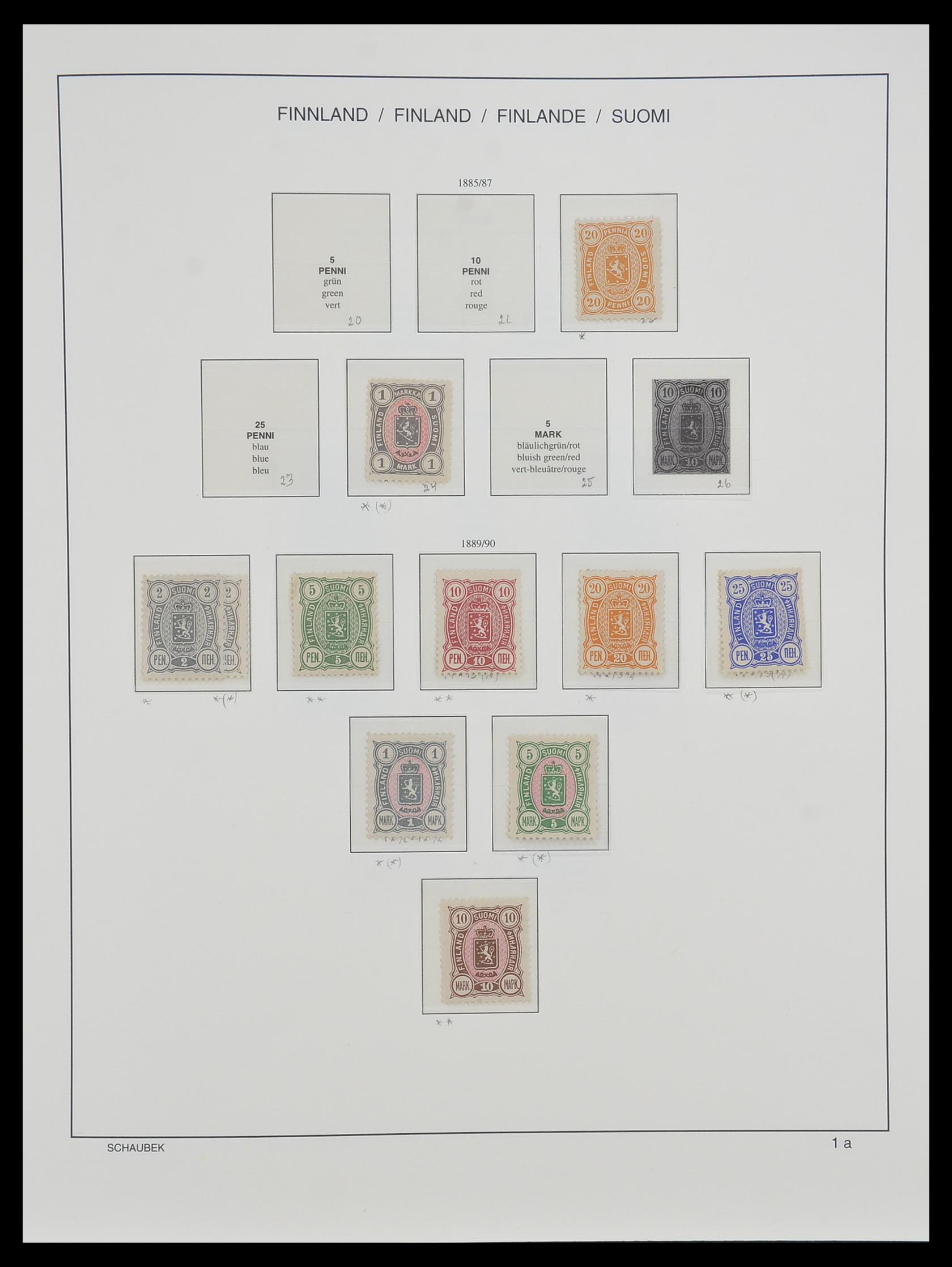 33547 003 - Postzegelverzameling 33547 Finland 1860-2000.