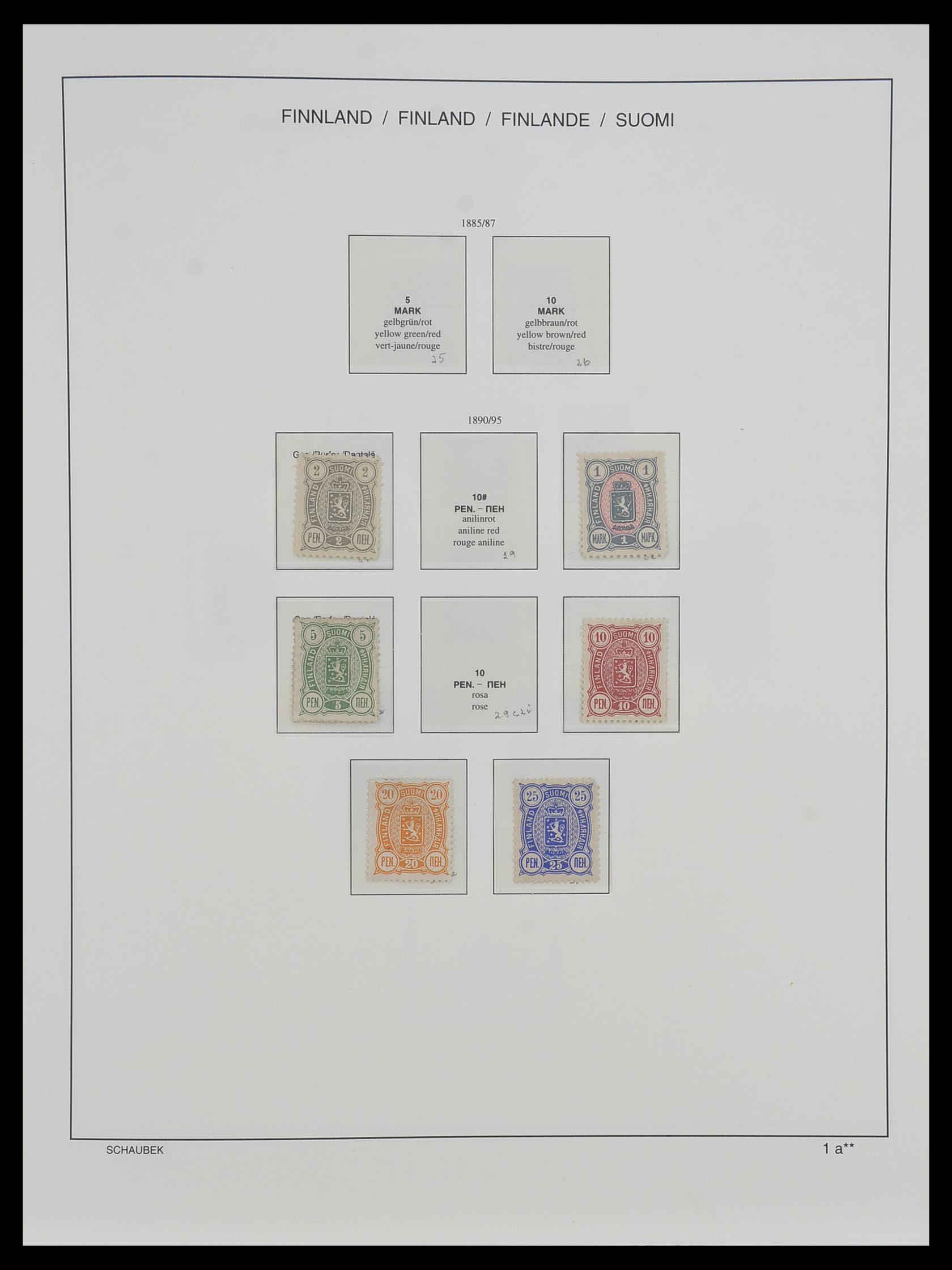 33547 004 - Postzegelverzameling 33547 Finland 1860-2000.
