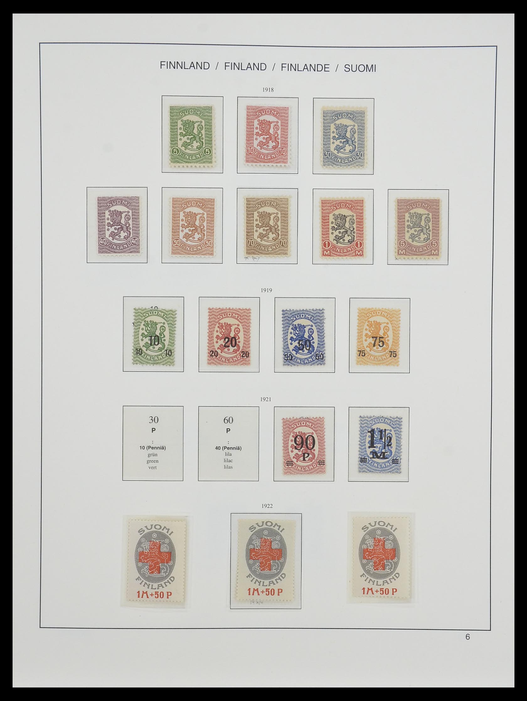 33547 010 - Postzegelverzameling 33547 Finland 1860-2000.