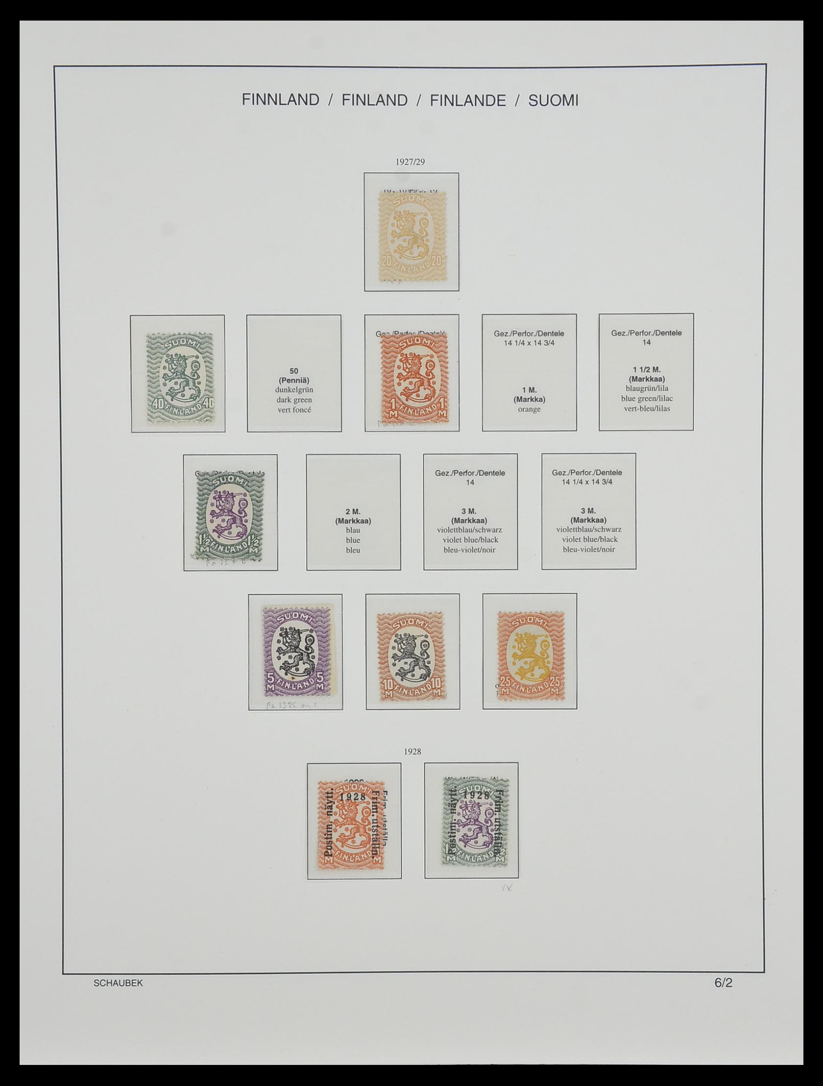 33547 015 - Postzegelverzameling 33547 Finland 1860-2000.