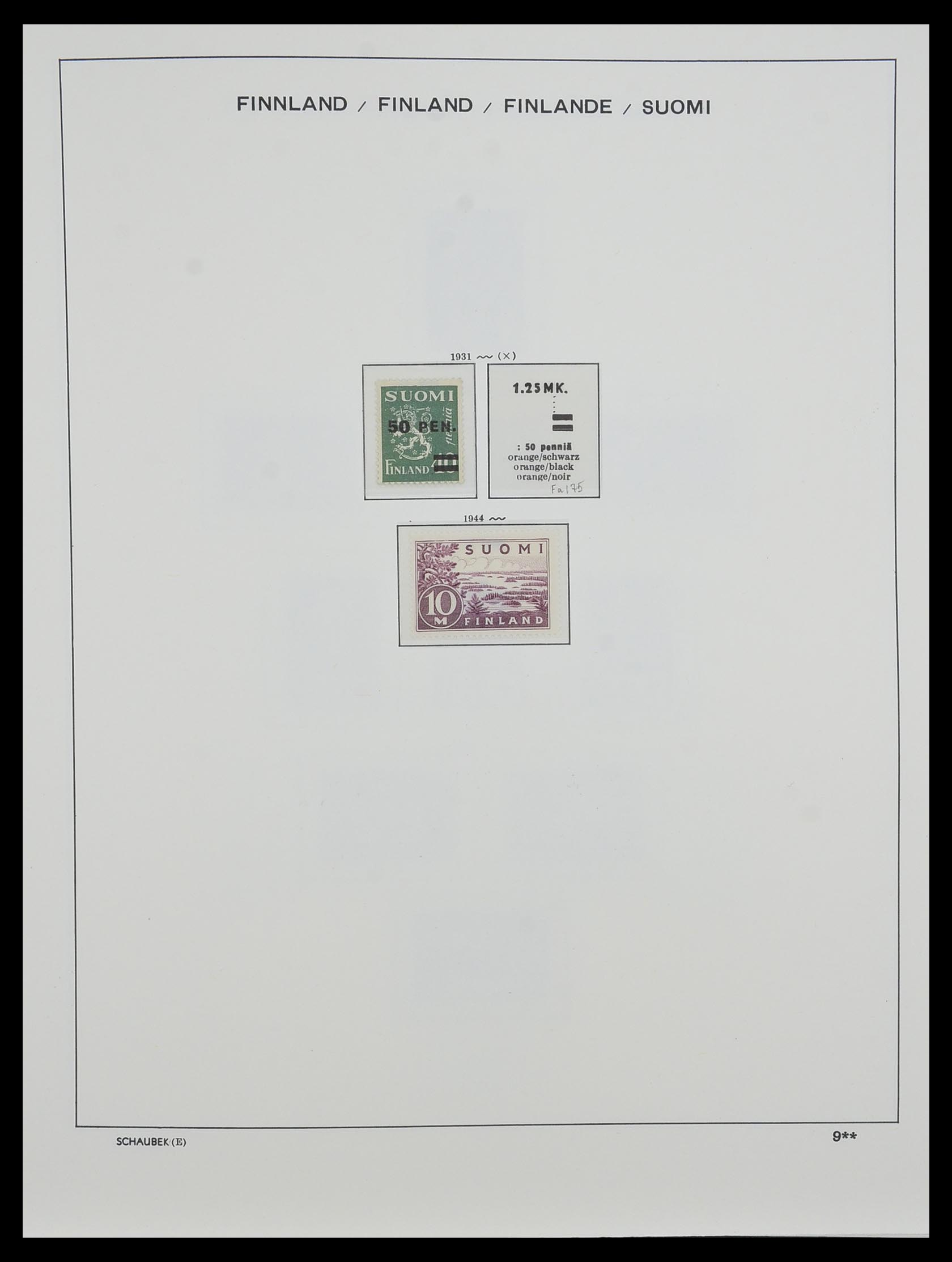 33547 021 - Postzegelverzameling 33547 Finland 1860-2000.