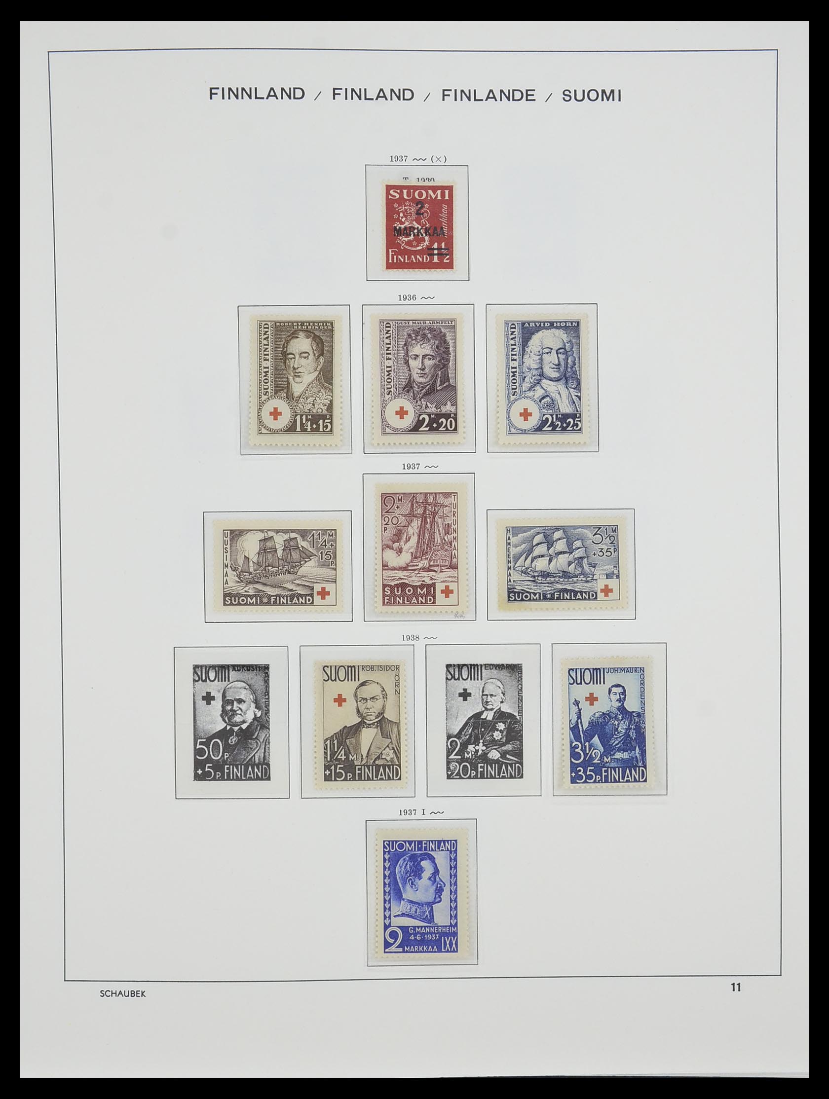 33547 023 - Postzegelverzameling 33547 Finland 1860-2000.