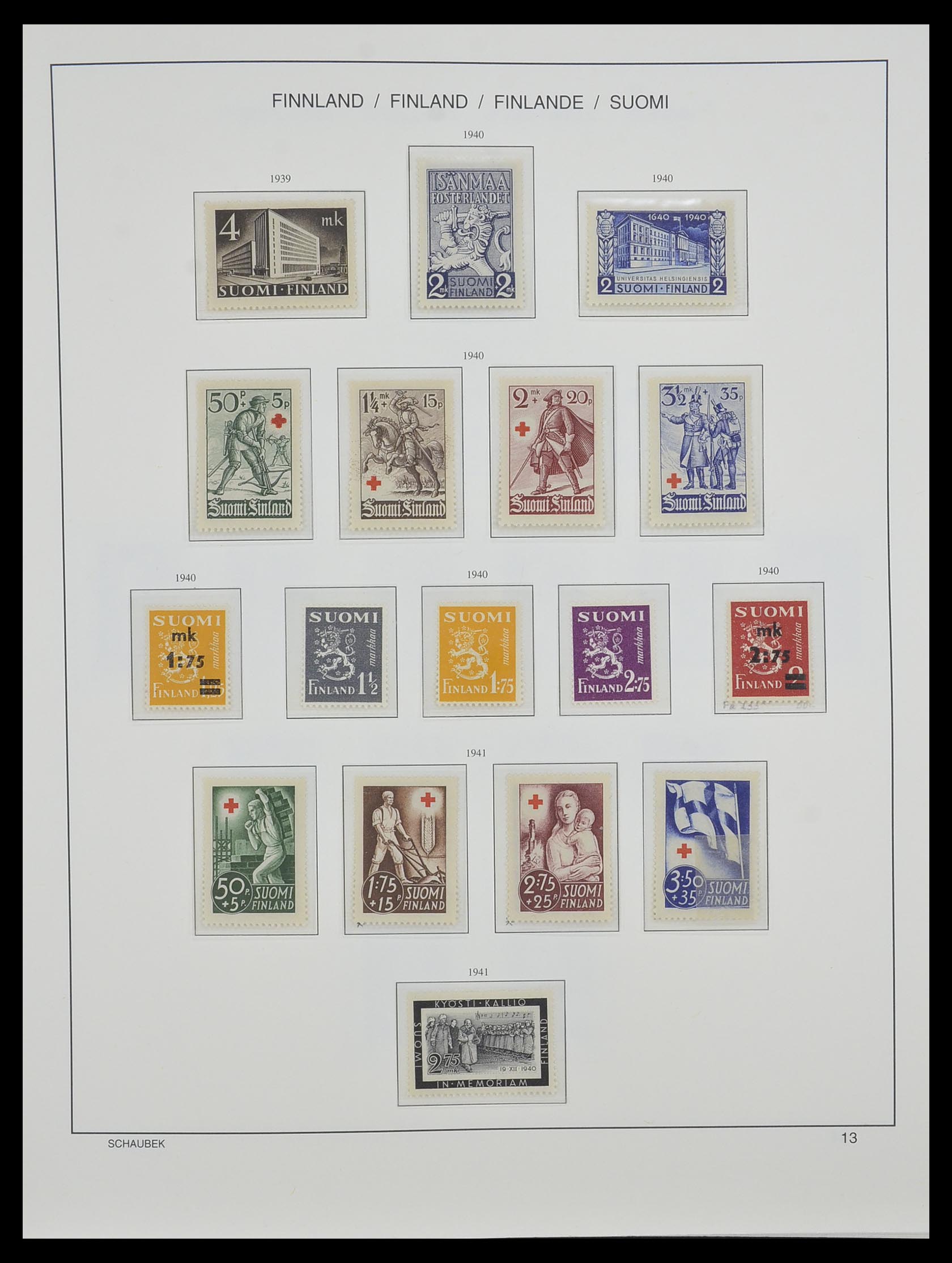 33547 025 - Postzegelverzameling 33547 Finland 1860-2000.
