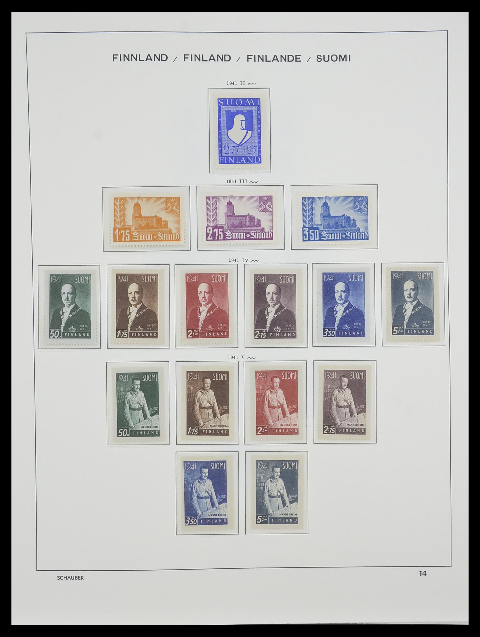 33547 026 - Postzegelverzameling 33547 Finland 1860-2000.
