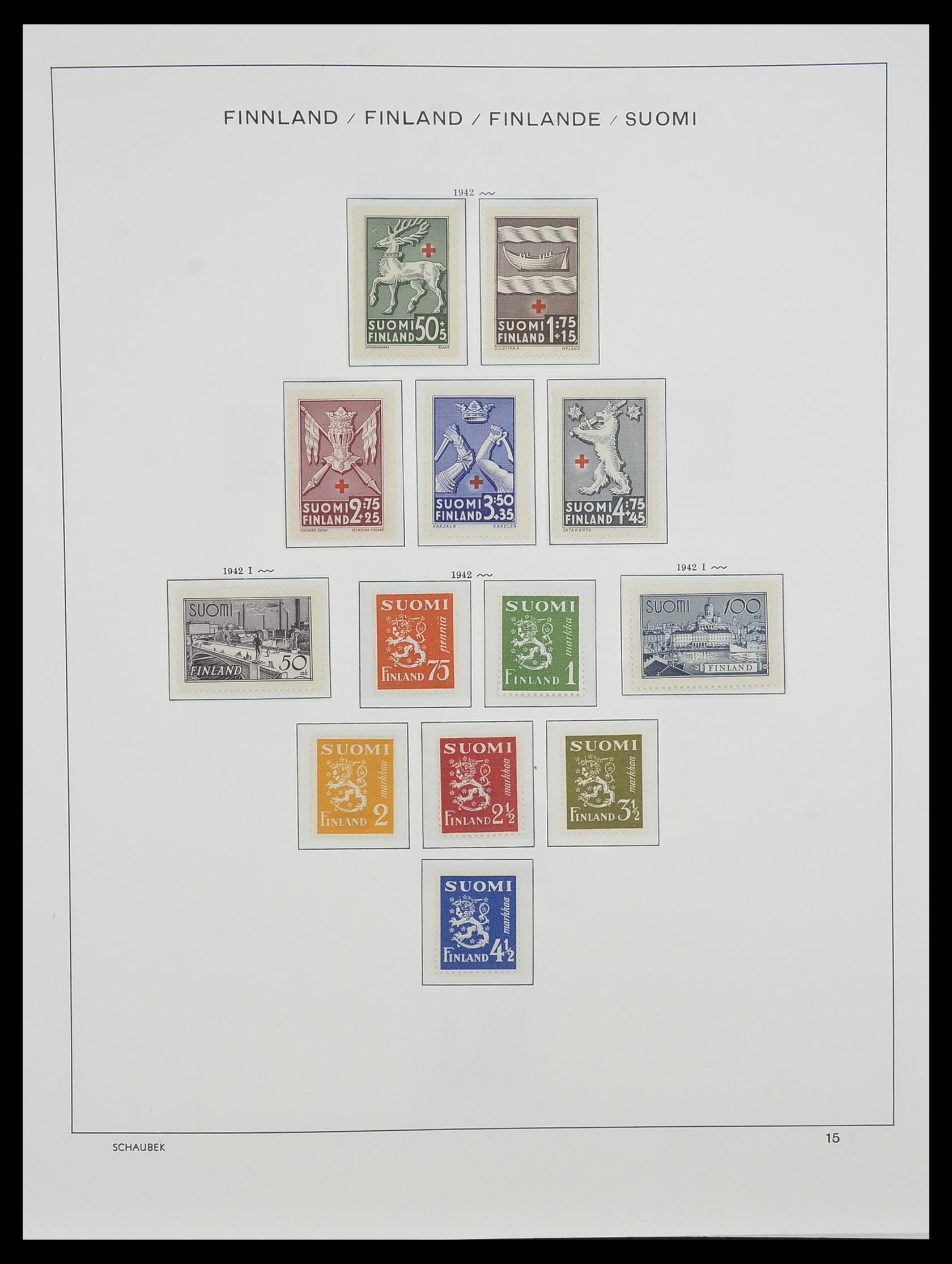 33547 027 - Postzegelverzameling 33547 Finland 1860-2000.