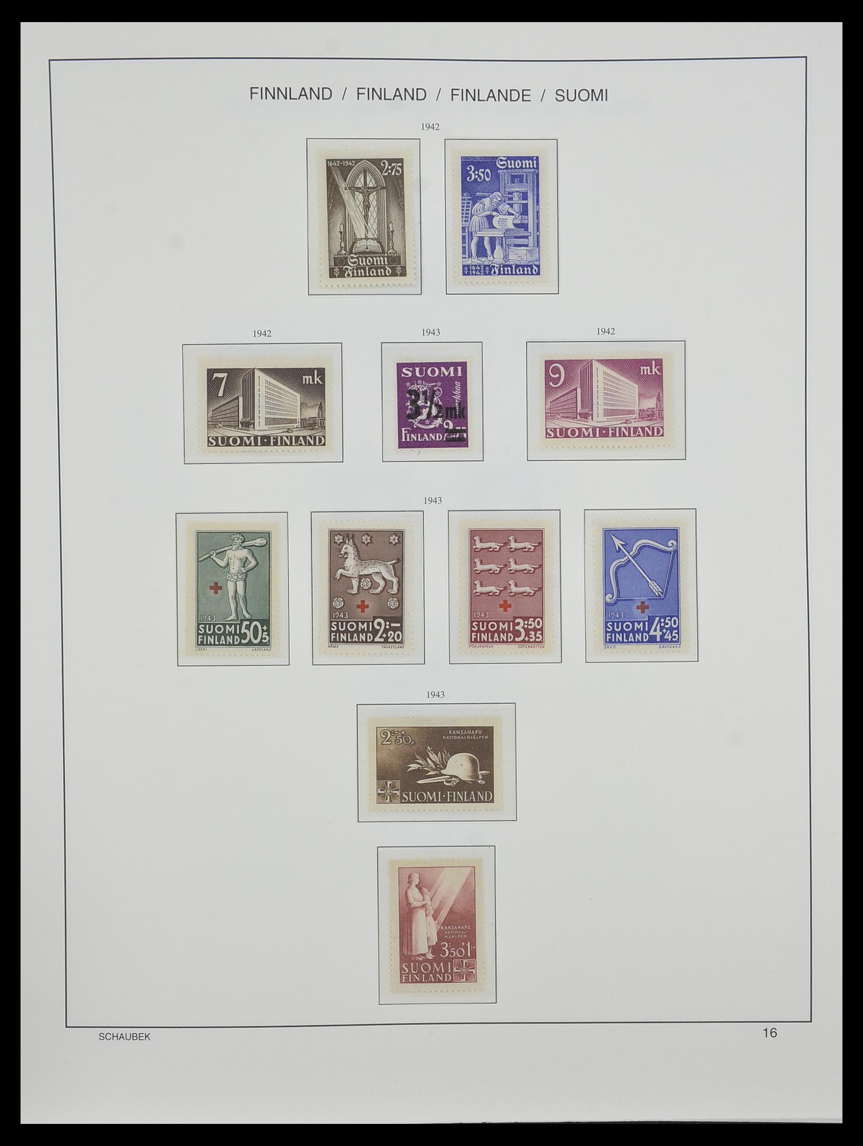 33547 028 - Postzegelverzameling 33547 Finland 1860-2000.