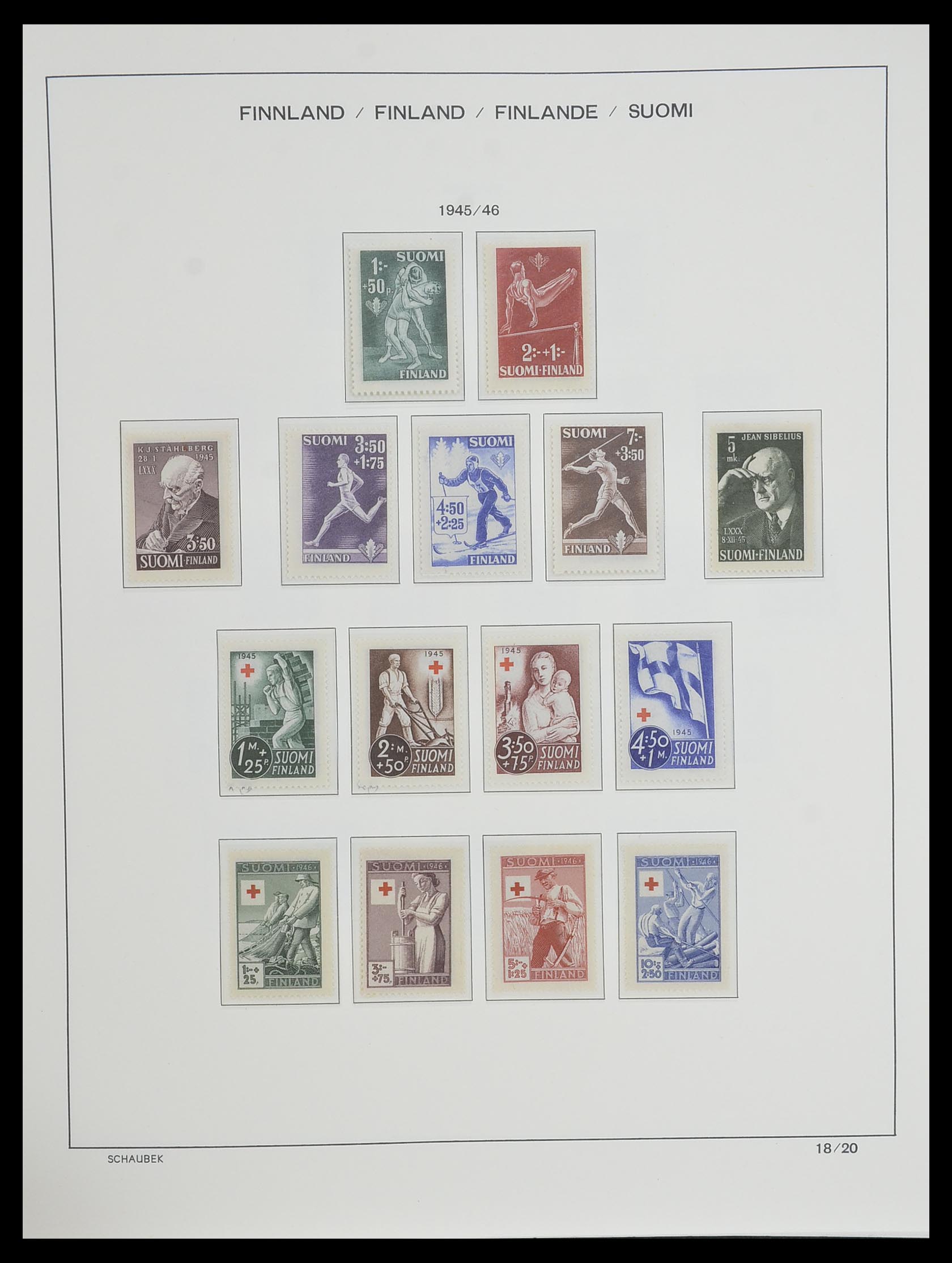 33547 030 - Postzegelverzameling 33547 Finland 1860-2000.