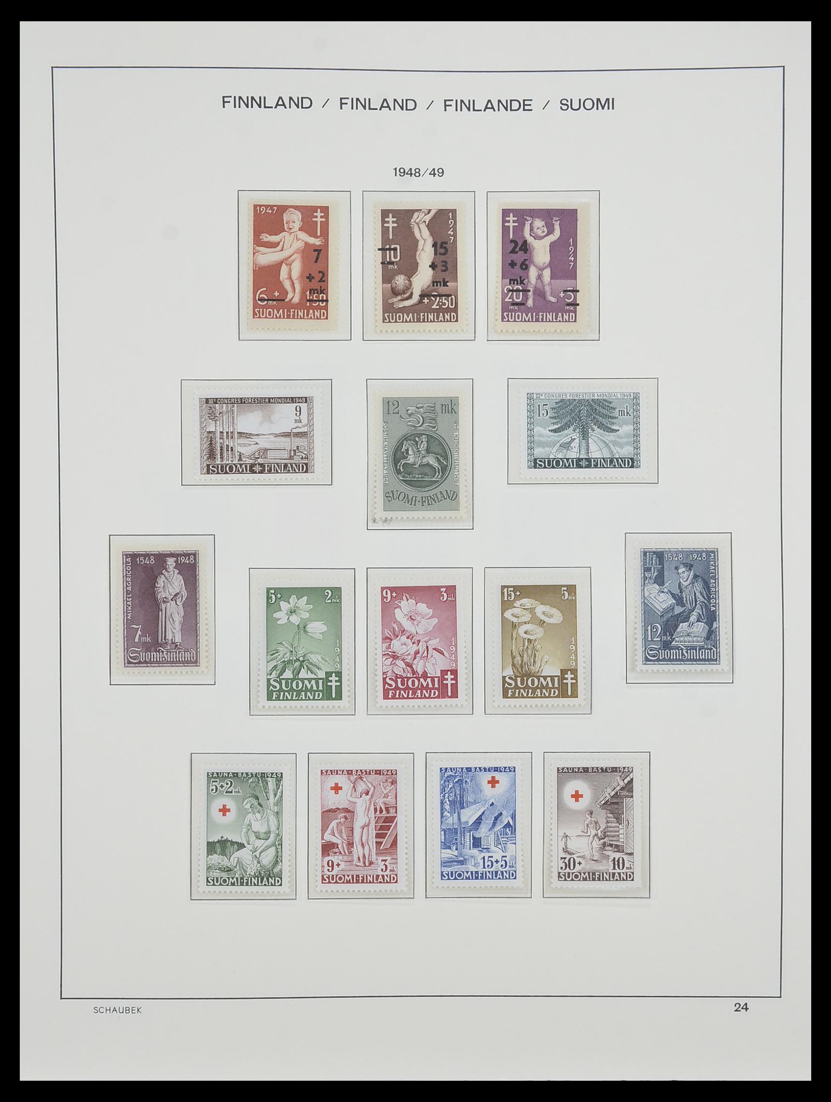 33547 034 - Postzegelverzameling 33547 Finland 1860-2000.