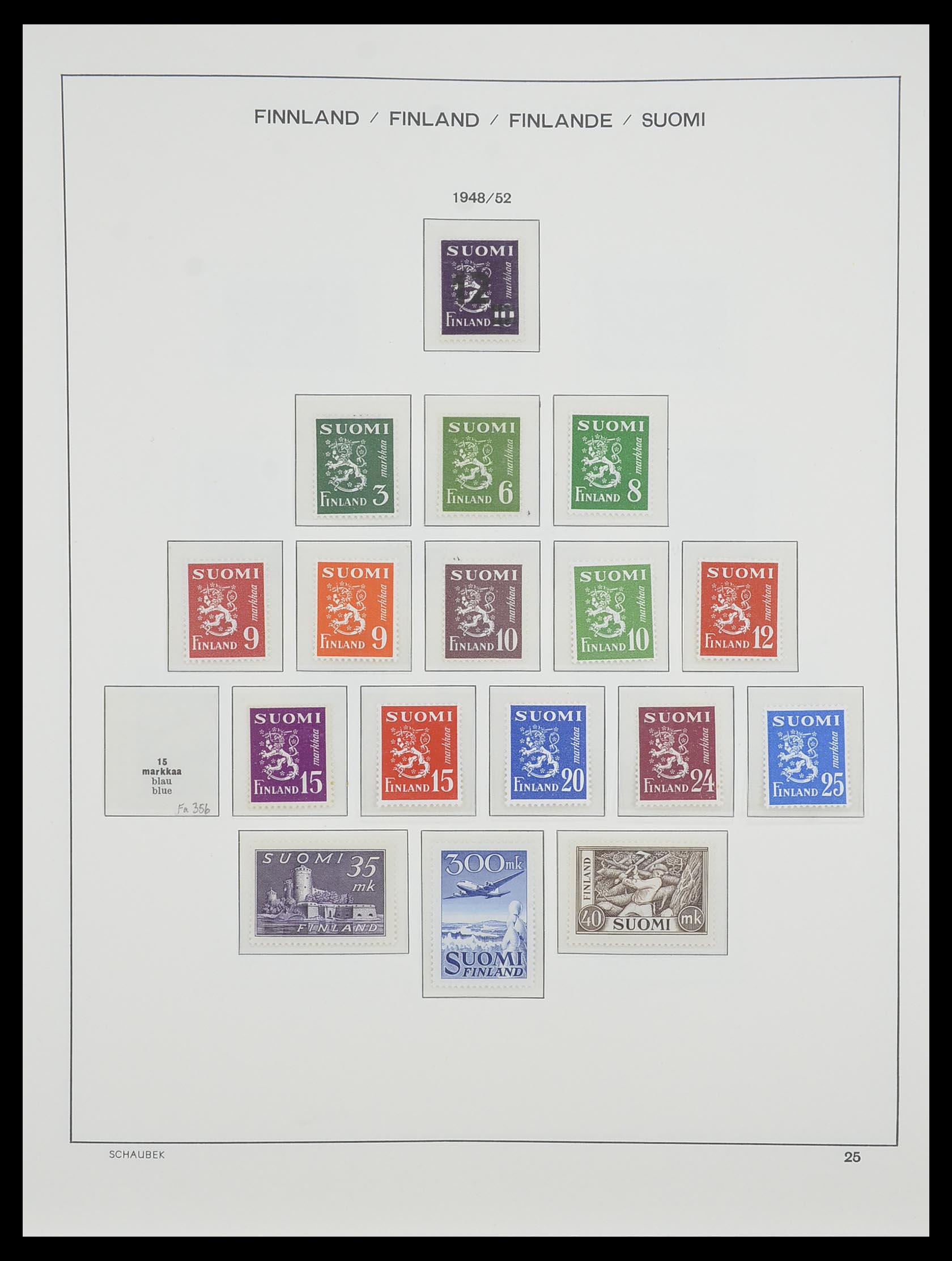 33547 035 - Postzegelverzameling 33547 Finland 1860-2000.