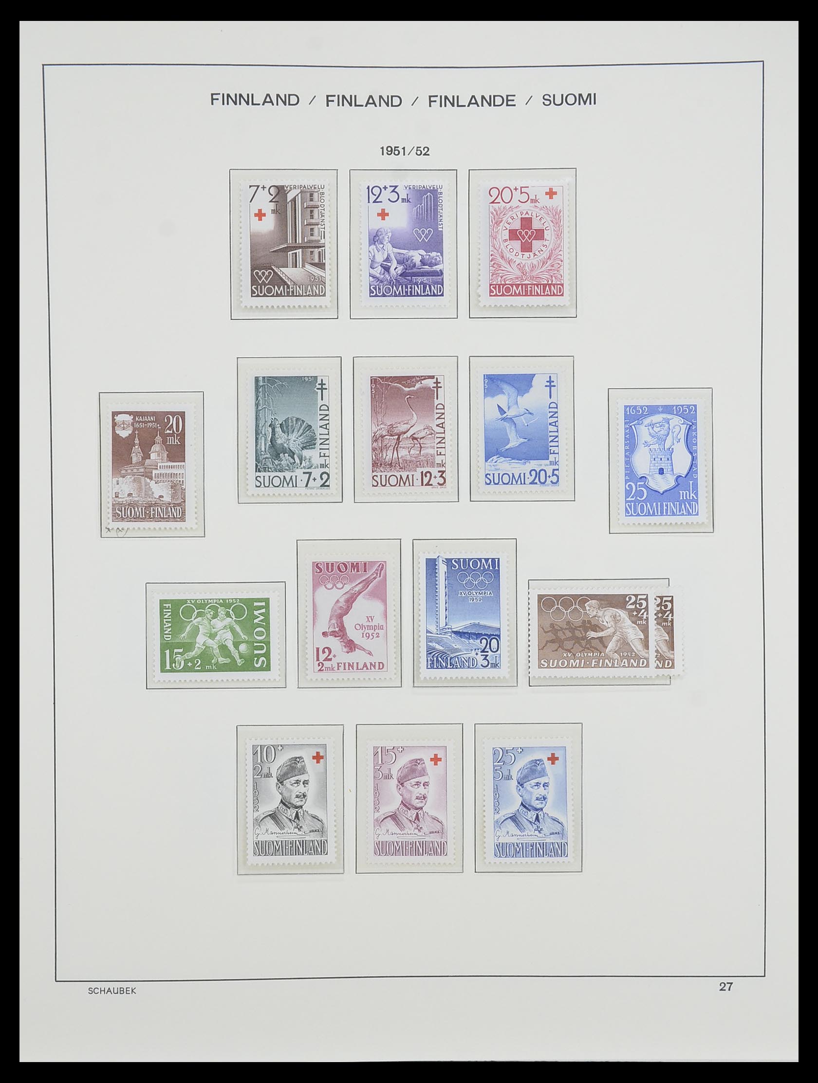 33547 037 - Postzegelverzameling 33547 Finland 1860-2000.