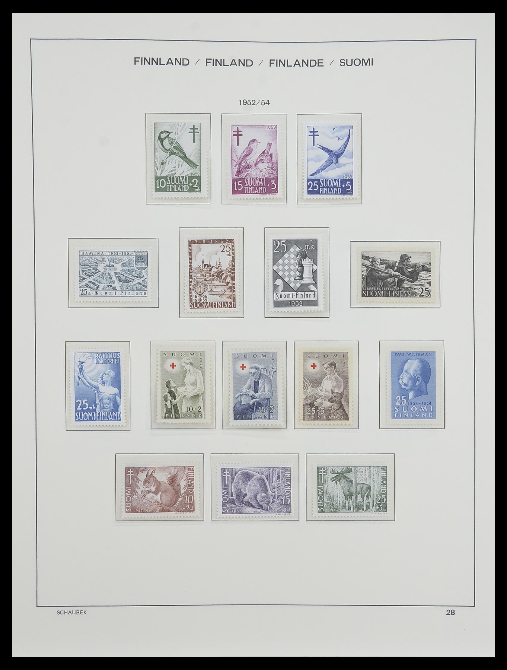 33547 038 - Postzegelverzameling 33547 Finland 1860-2000.