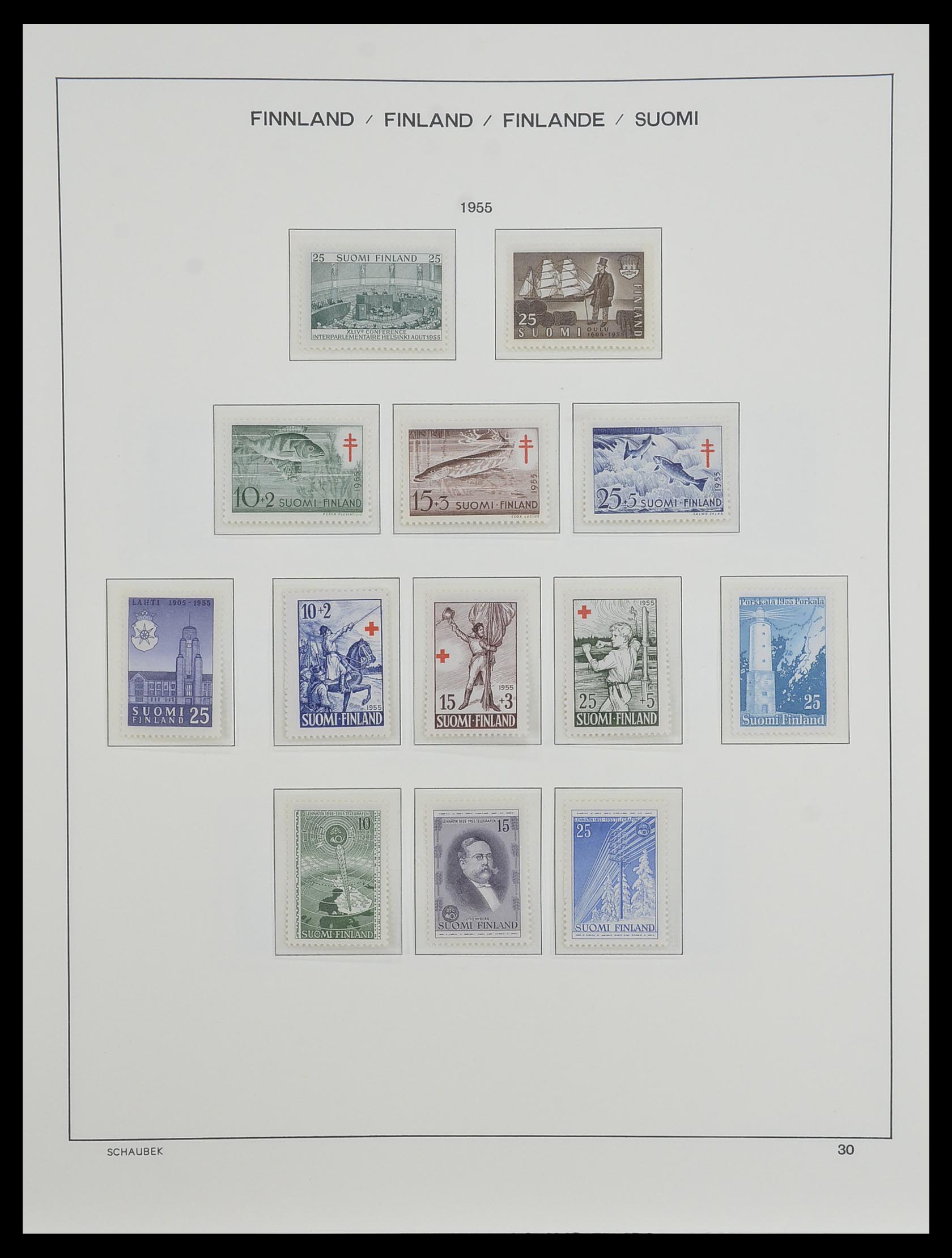 33547 040 - Postzegelverzameling 33547 Finland 1860-2000.