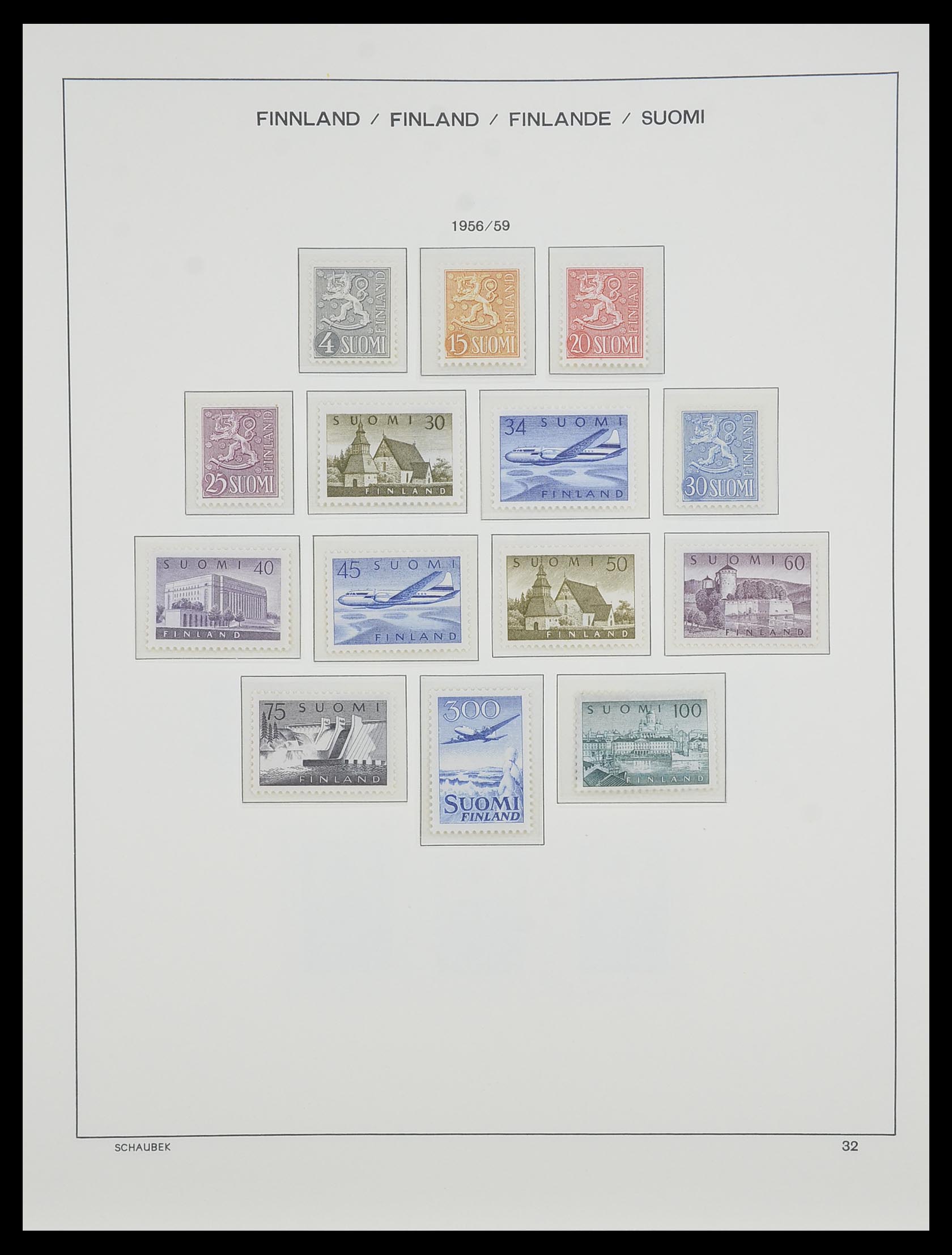 33547 042 - Postzegelverzameling 33547 Finland 1860-2000.